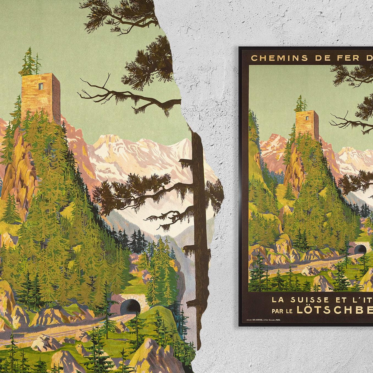 Fly PLM · Chemins de Fer de l'Etat · The canton of Wallis and the Simplon tunnel · 1913
