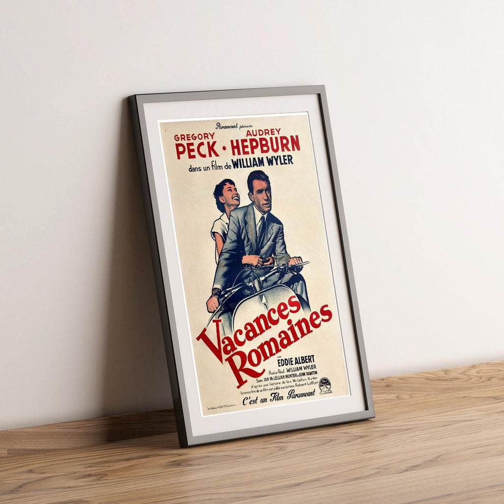 Hi-Res Druck - A4, A3...20x30 Zoll... Französisches Wiederveröffentlichungsposter für die klassische Romantikkomödie Ein Herz und eine Krone, 1960 - Vintage Filmplakat, Affiche