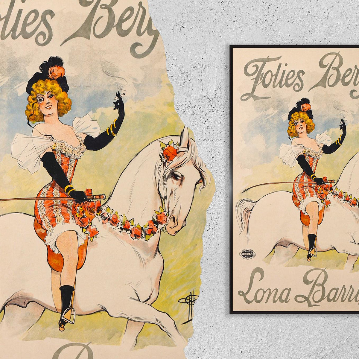 Affiche pour le spectacle de Lona Barrison · aux Folies-Bergère · Paris