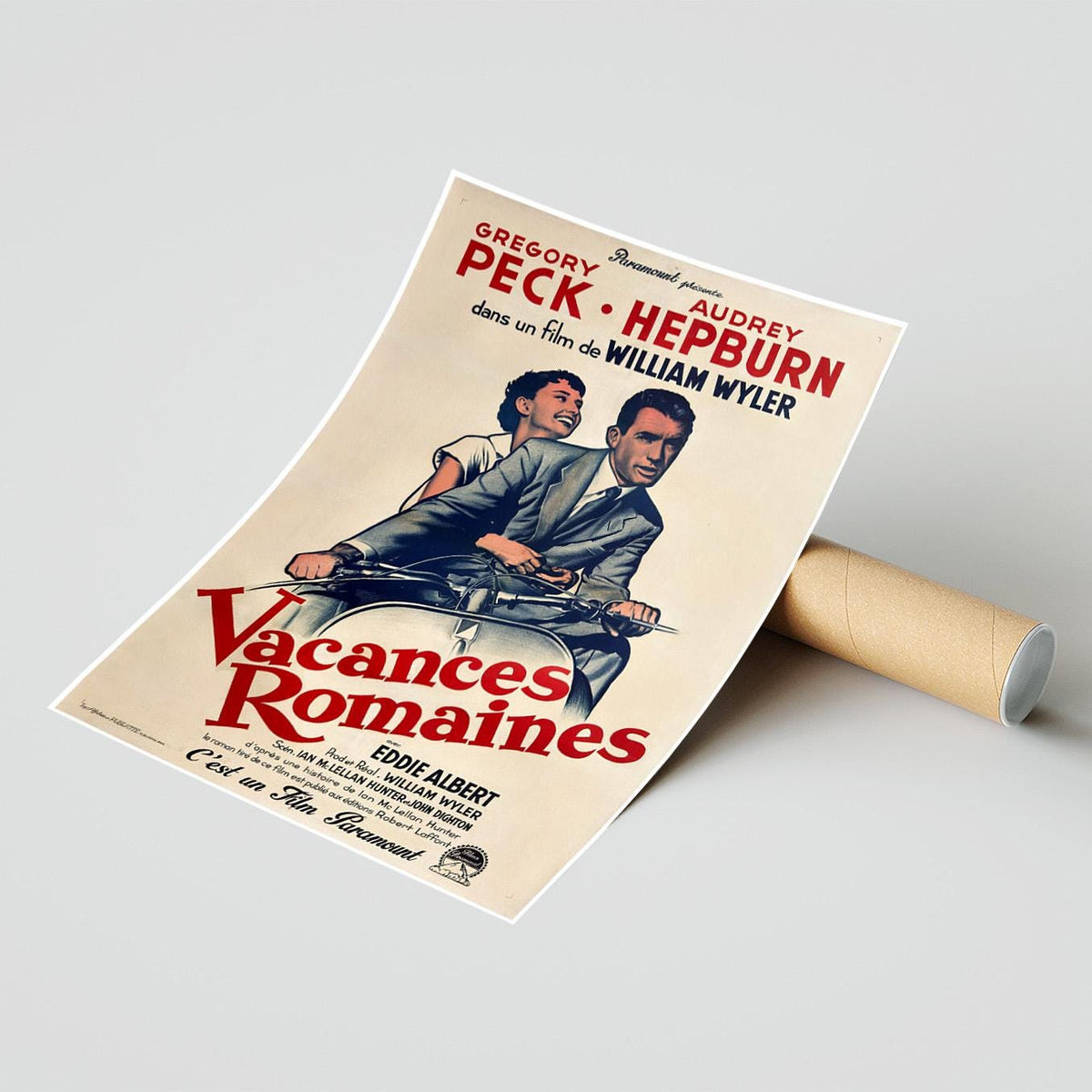 Hi-Res Druck - A4, A3...20x30 Zoll... Französisches Wiederveröffentlichungsposter für die klassische Romantikkomödie Ein Herz und eine Krone, 1960 - Vintage Filmplakat, Affiche