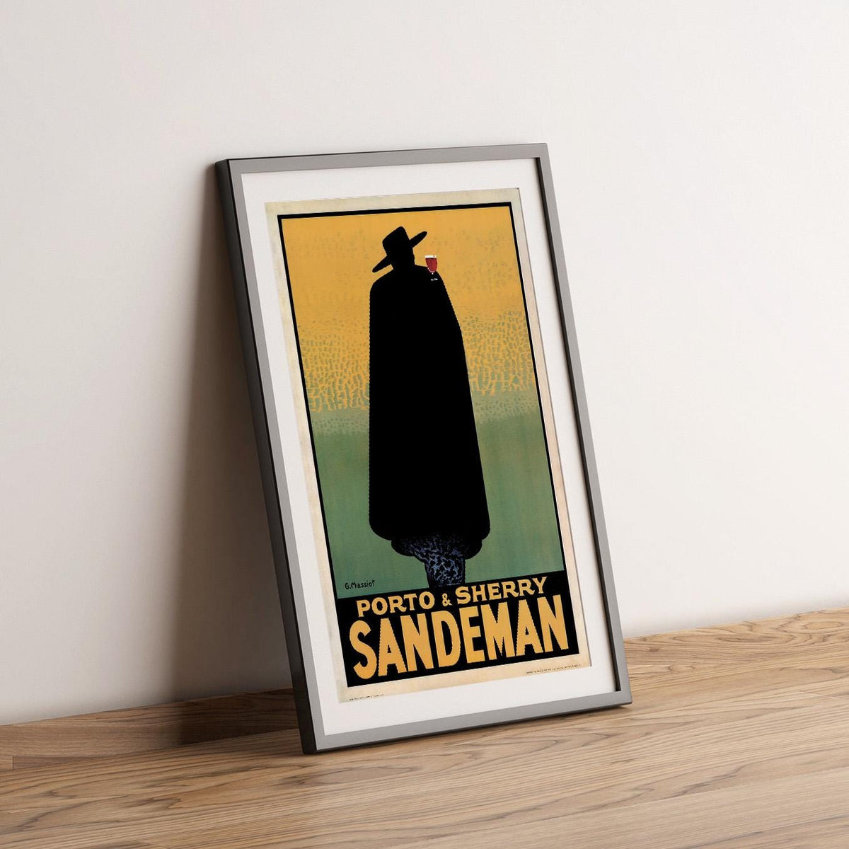 Vintage Fine Art Poster – A4, A1...20x30 inch... Porto und Sherry Sandeman, 1931 von Georges Massiot – Vintage Getränke Alkohol Print