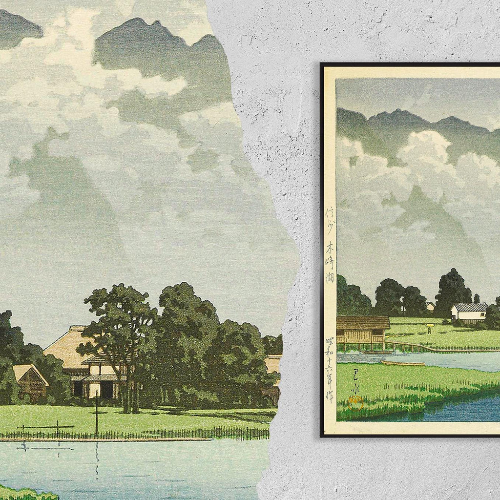 Vintage Kunstdruck-Poster - A4, A1... 20x30 Zoll... Kizaki-See in Shinshu, Poster von Kawase Hasui, Ukiyo-e-Druck, 1941, hochauflösender Druck