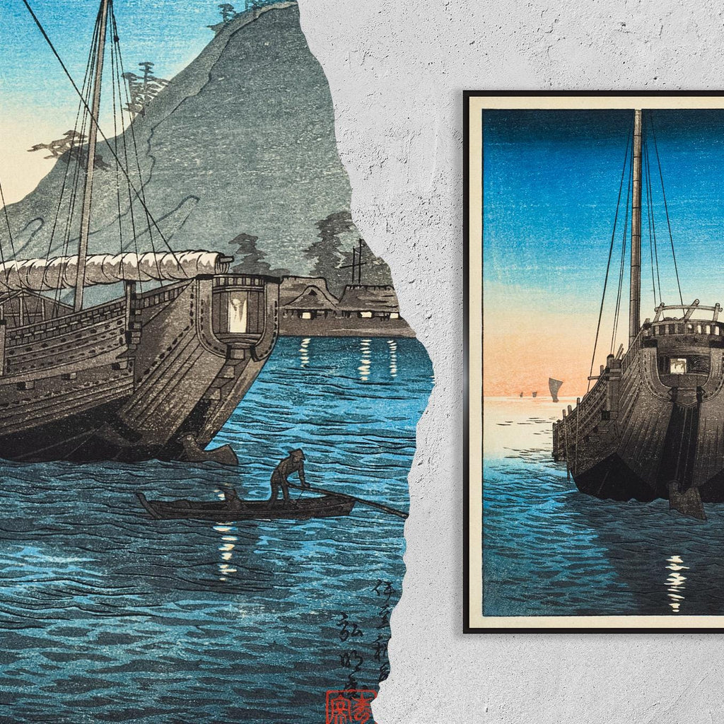Vintage Fine Art Poster - A4, A1...20x30 Zoll... Izu Inatori, Ansichten Japans von Taka Hiroaki Takahashi Hiroaki, Shotei, Ukiyo-e Druck, 1935