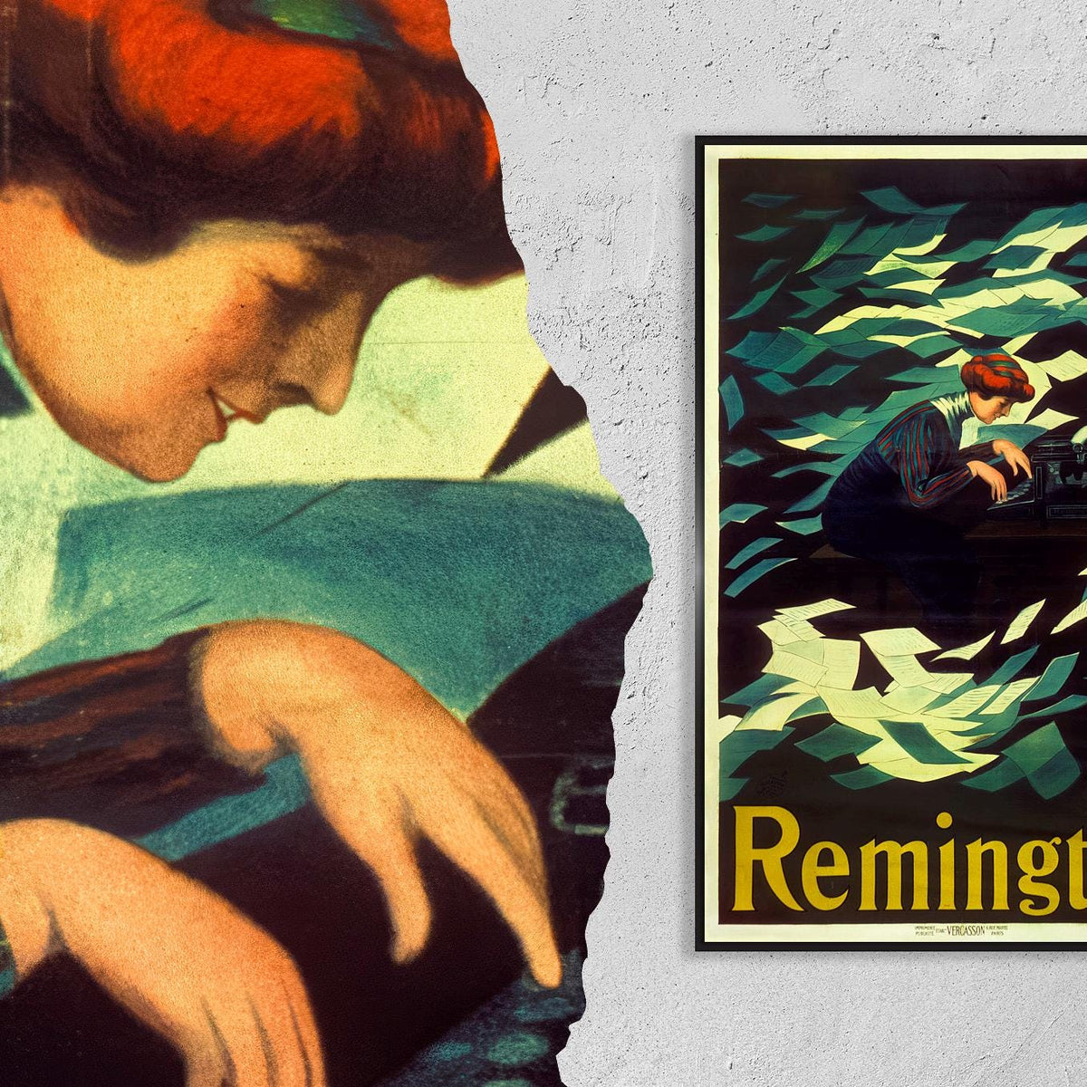 Vintage Fine Art Poster - A4, A3...20x30 inch... Remington Arms Company Machines à écrire by Leonetto Cappiello, 1913 - 