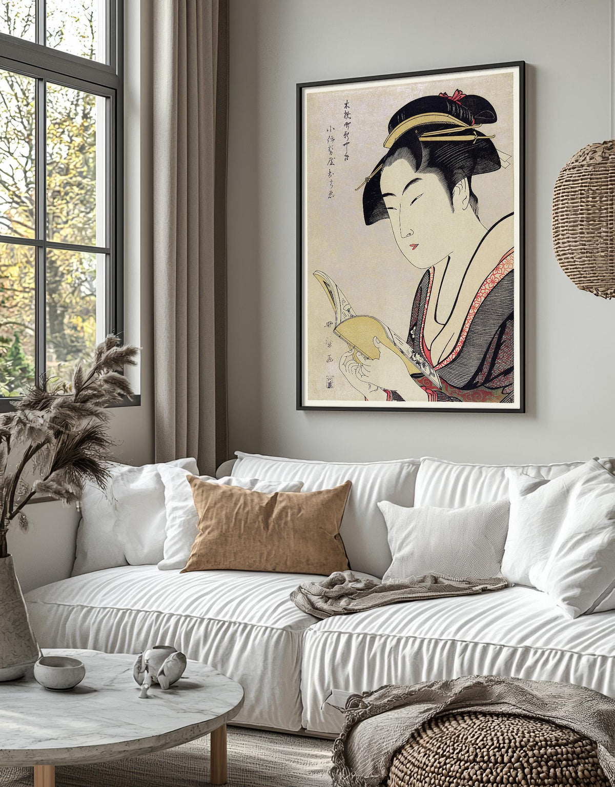 Hi-Res Print - A4, A3...20x30 Zoll... Kobikicho Arayashiki Koiseya Ochie von Utamaro Kitagawa 1753-1806, Ukiyo-e Japanisches Wandkunst Poster