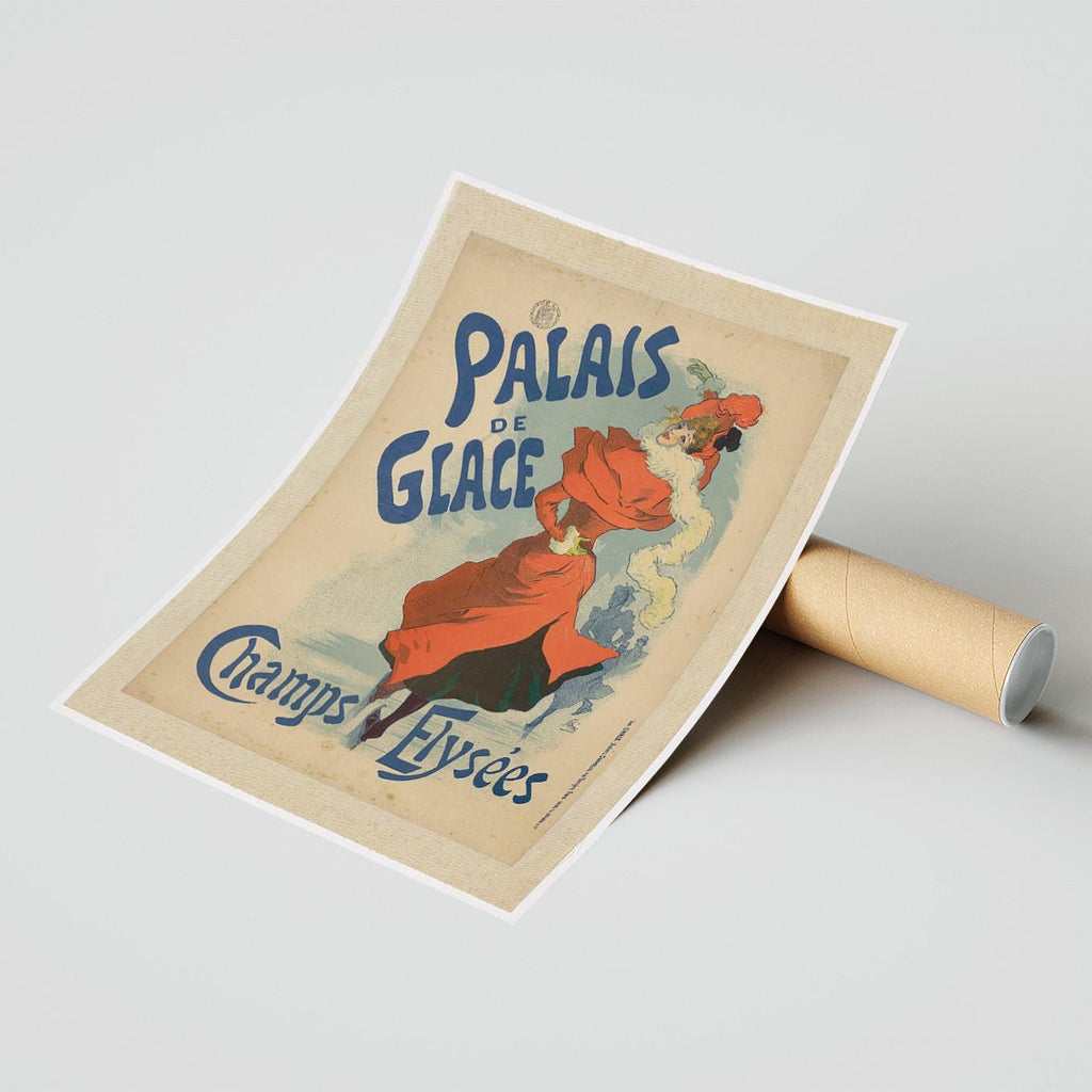 Vintage Fine Art Poster - A4, A1...20x30 Zoll... Palais de glace von Jules Chéret, Chaix, 1893, Paris - Antiker Werbedruck