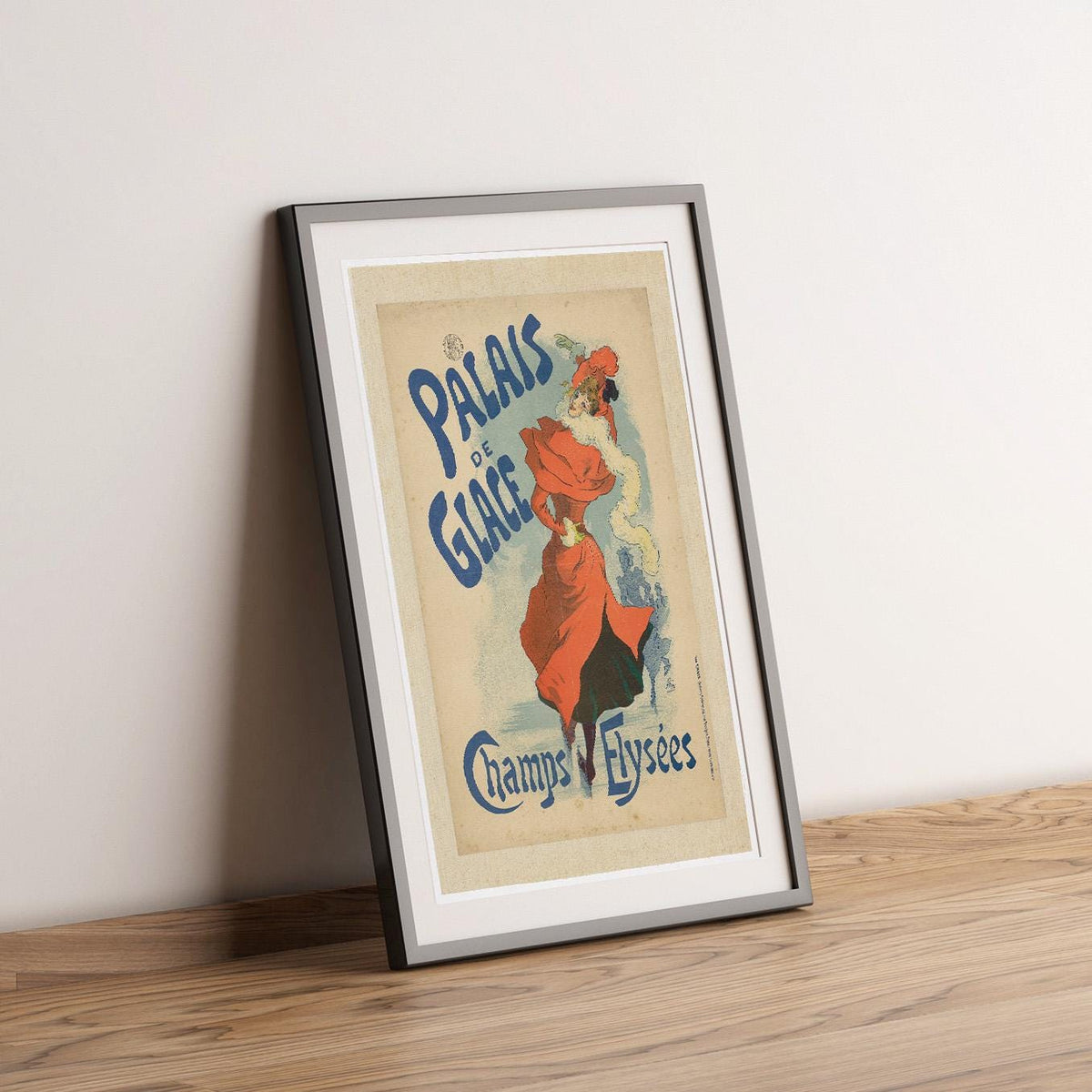 Vintage Fine Art Poster - A4, A1...20x30 Zoll... Palais de glace von Jules Chéret, Chaix, 1893, Paris - Antiker Werbedruck
