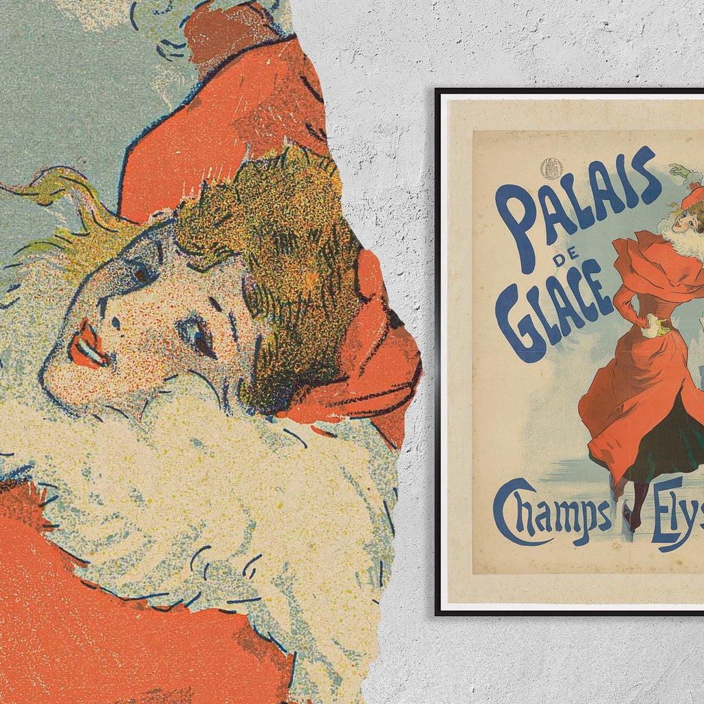 Vintage Fine Art Poster - A4, A1...20x30 inch... Palais de glace by Jules Chéret, Chaix, 1893, Paris - Antique Advertisi