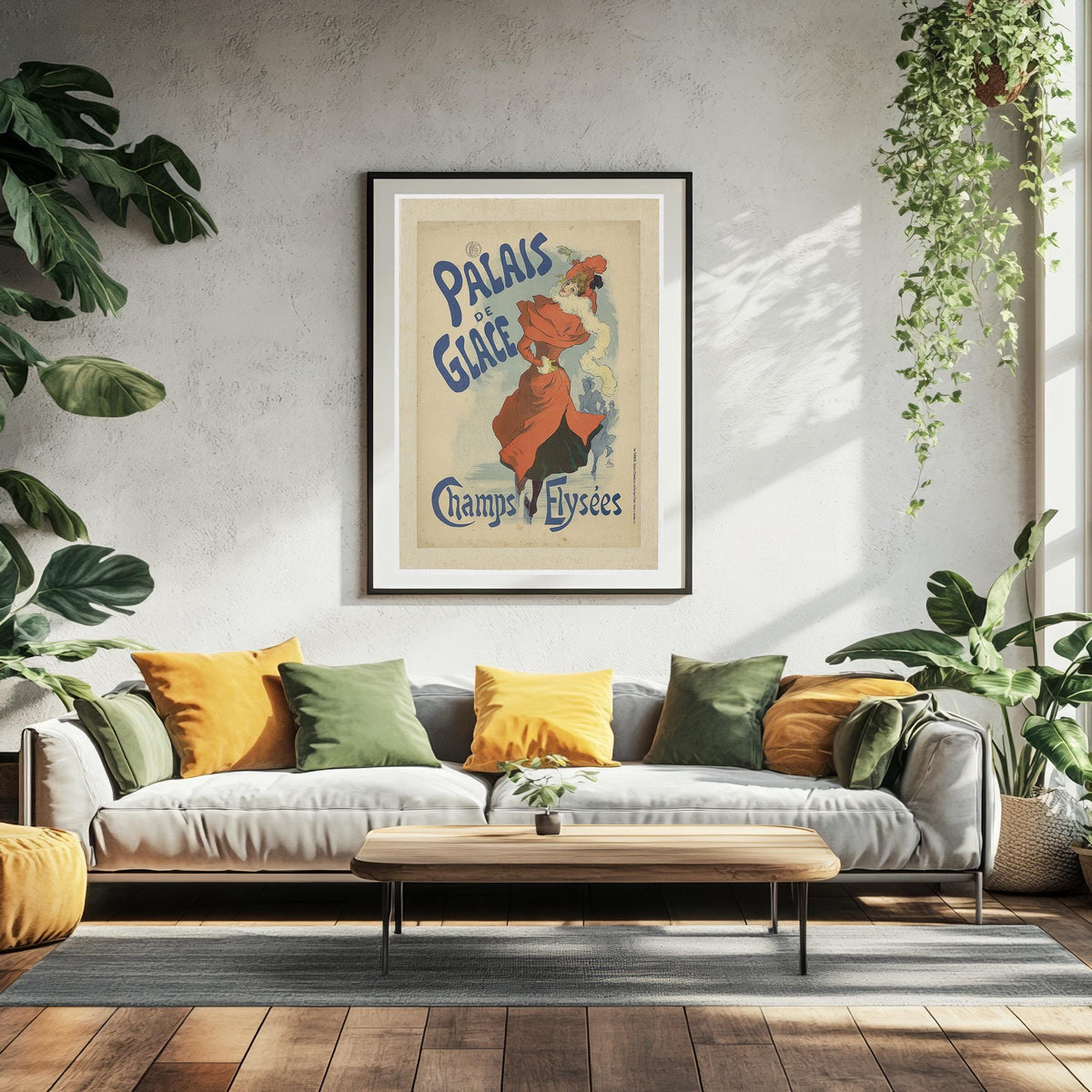 Vintage Fine Art Poster - A4, A1...20x30 Zoll... Palais de glace von Jules Chéret, Chaix, 1893, Paris - Antiker Werbedruck