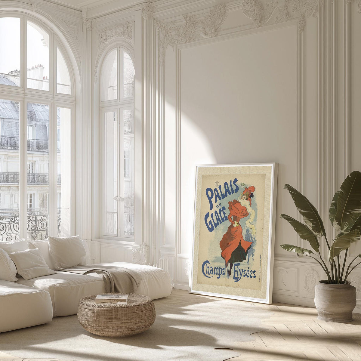 Vintage Fine Art Poster - A4, A1...20x30 Zoll... Palais de glace von Jules Chéret, Chaix, 1893, Paris - Antiker Werbedruck