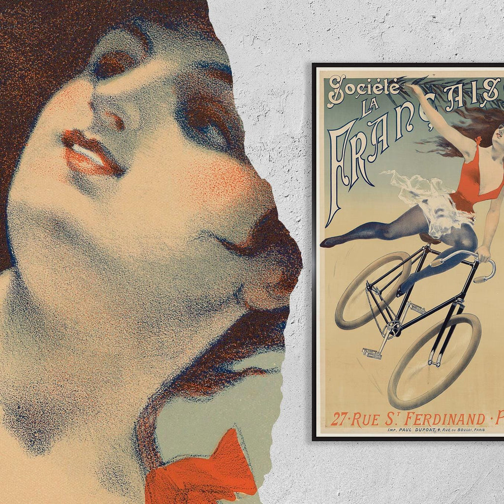 Vintage Fine Art Poster - A4, A1...20x30 inch... Société la Française by Pal. Paris, Bicycle, Cycles, 1898 - Antique Cyc