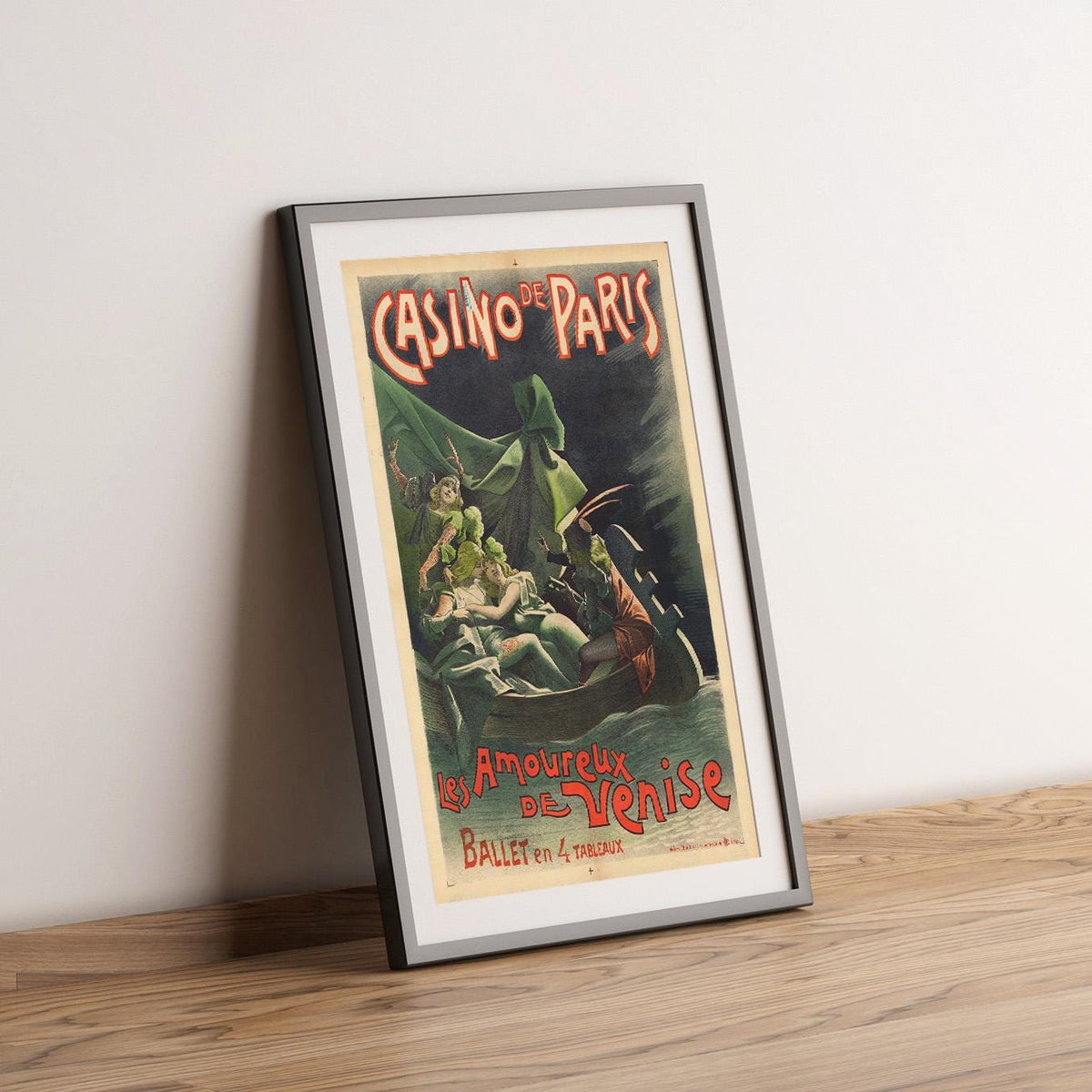 Vintage-Kunstdruckposter – A4, A3... 20x30 Zoll... Casino de Paris. Les Amoureux de Venise von Alfred Choubrac, 1890, Paris, Ballettposter