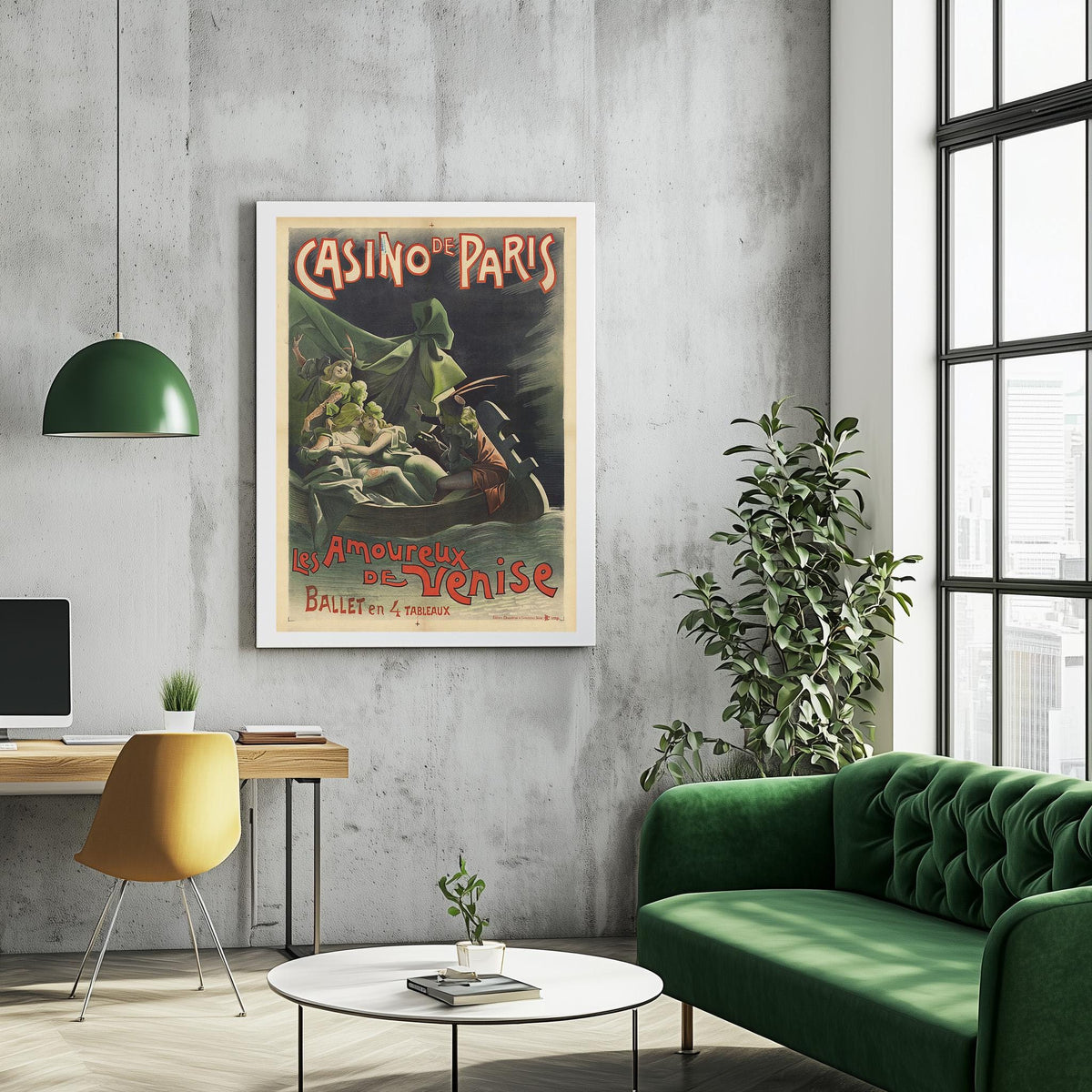 Vintage-Kunstdruckposter – A4, A3... 20x30 Zoll... Casino de Paris. Les Amoureux de Venise von Alfred Choubrac, 1890, Paris, Ballettposter