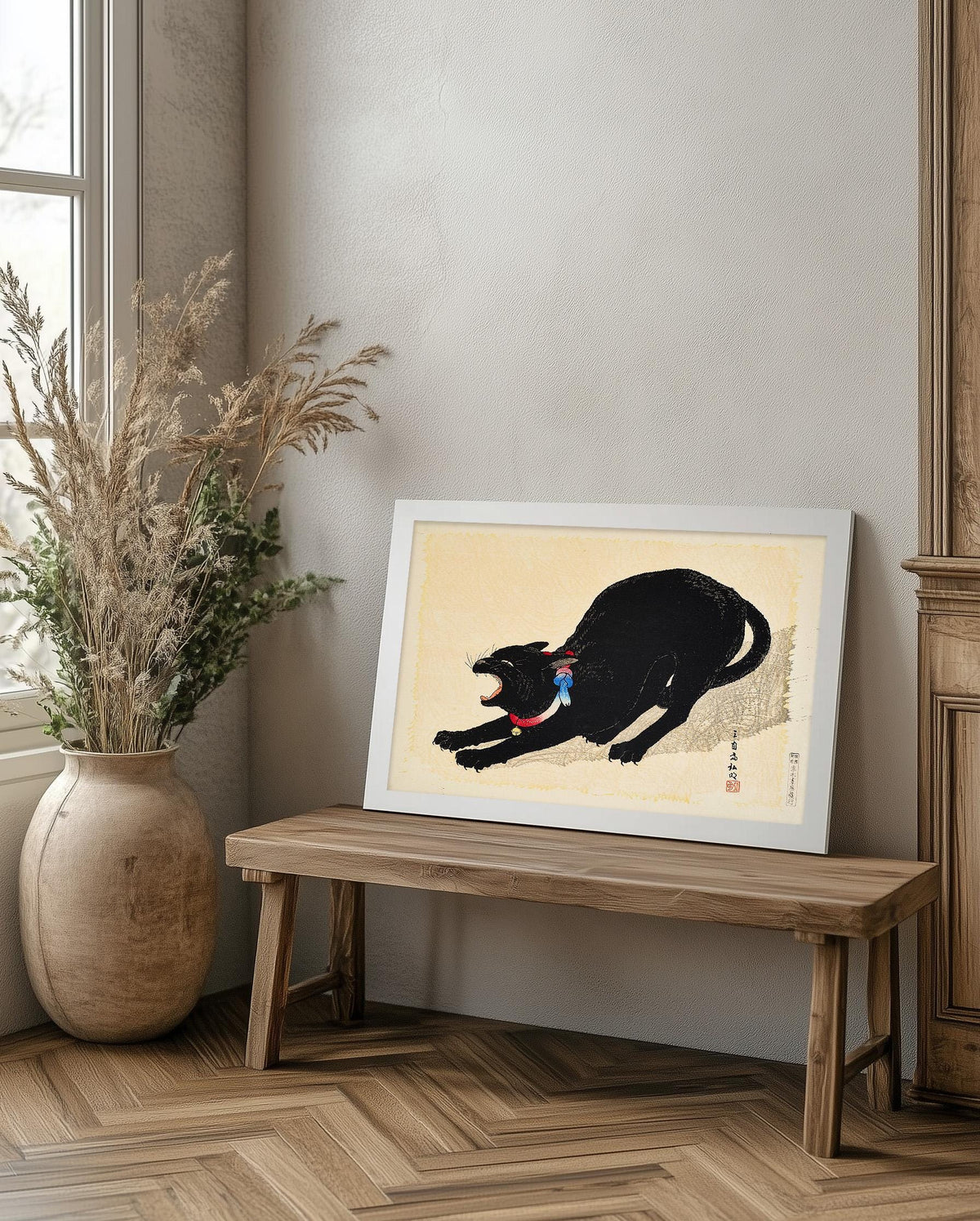 A black cat · Taka Hiroaki (Takahashi Hiroaki · Shotei) · Ukiyo-e · 1935
