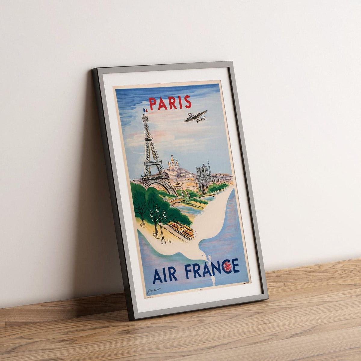 Air France · Paris · Eiffel Tower · Sacré-Coeur · Notre-Dame · 1950