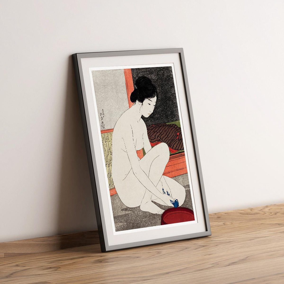 Vintage Kunstdruck-Poster – A4, A1...20x30 Zoll... Japanische Kunst Frau im Bad, 1915 von Goyō Hashiguchi Druck Ukiyo-e Druck, Japanisch