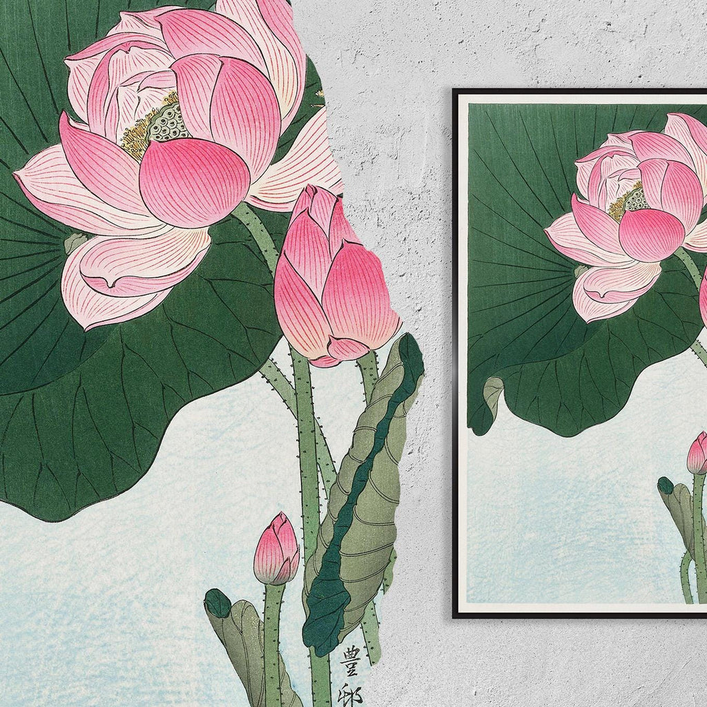 Blooming lotus flowers · Ohara Koson · 1920 · Ukiyo-e