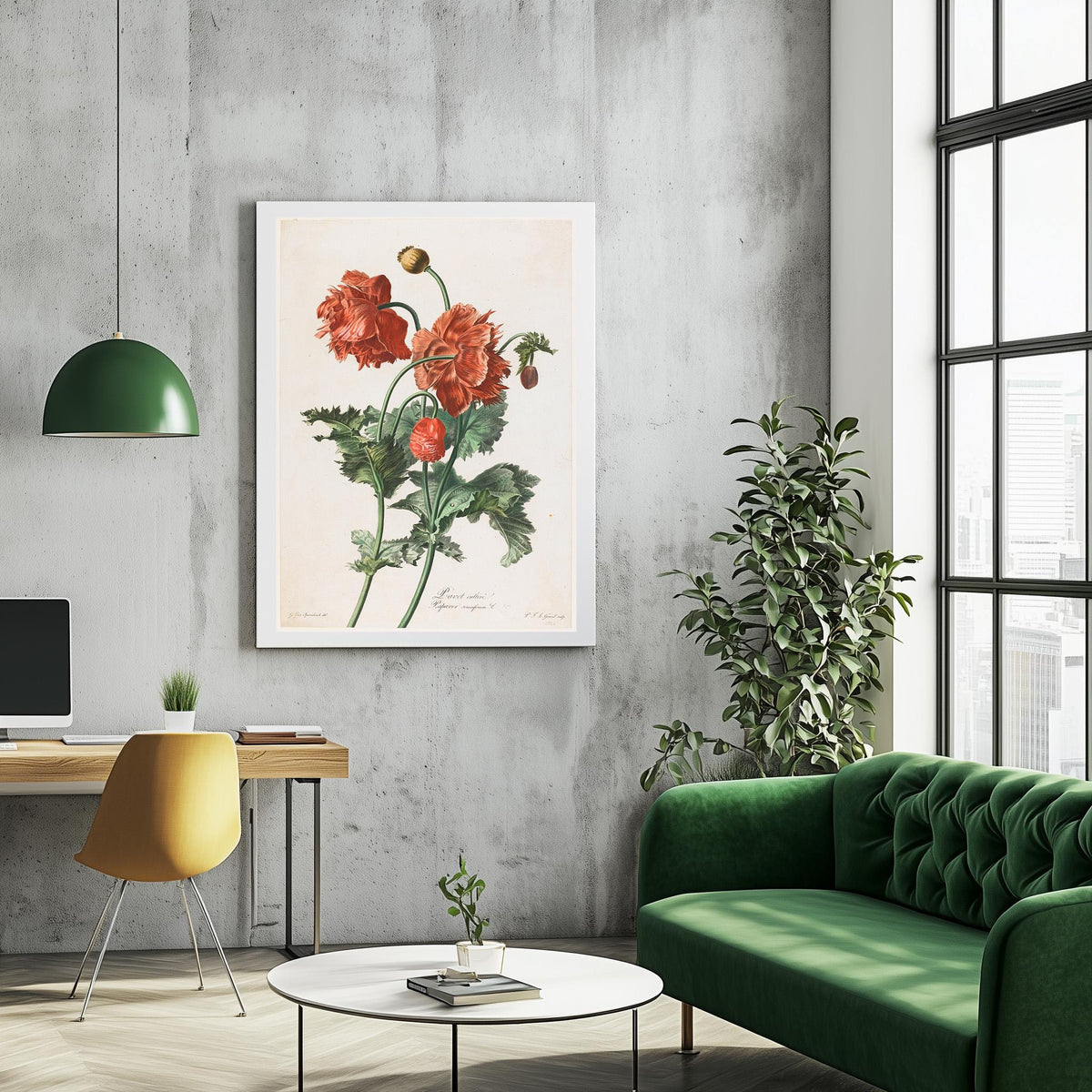 Vintages Fine Art Poster - A4, A1...20x30 Zoll... Roter Mohn, 1800, Vintage Druck von Gerard van Spaendonck, Vintage Blumenillustration