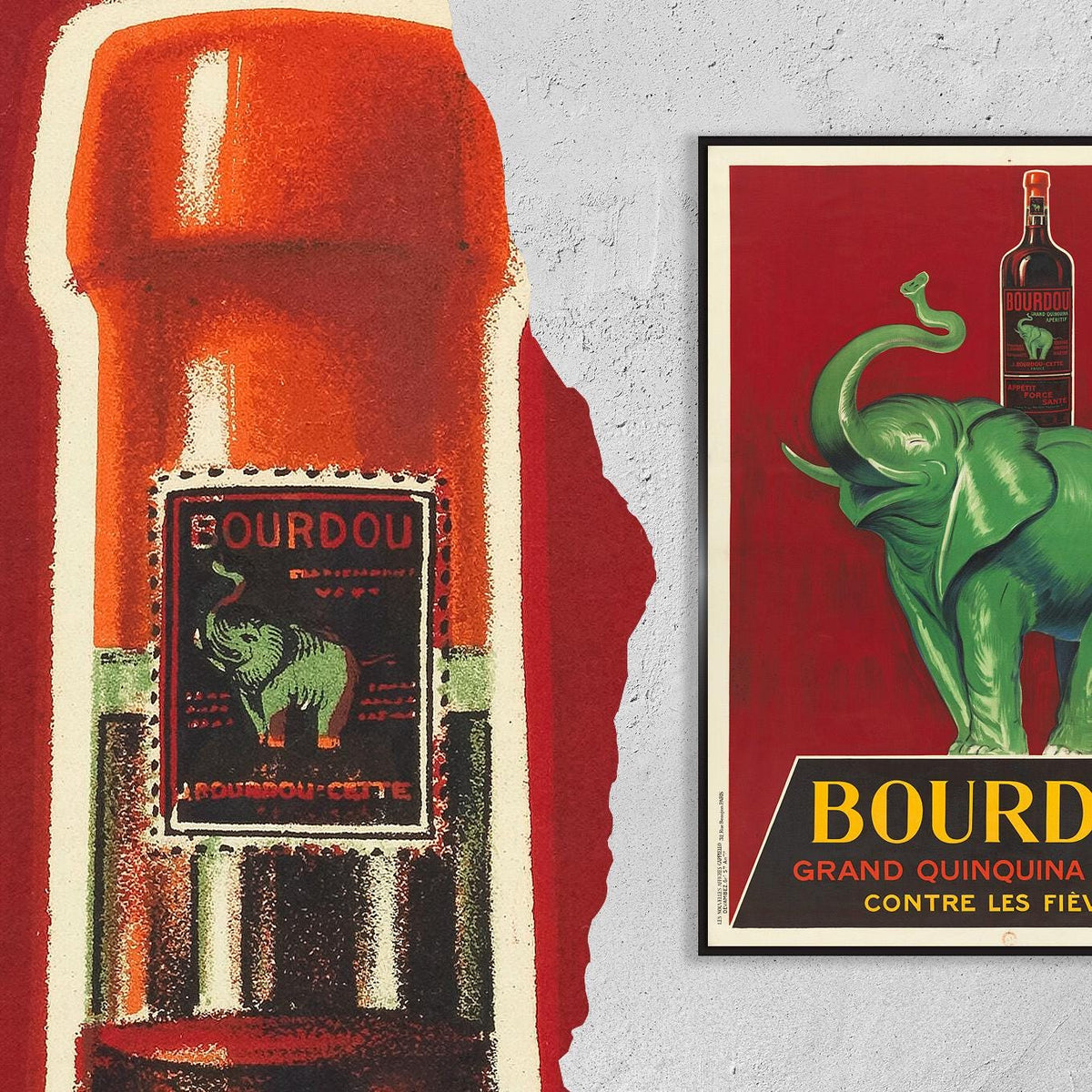 Vintage Fine Art Poster - A4, A1...20x30 inch... Bourdou grand quinquina apéritif contre les fièvres by Leonetto Cappiel