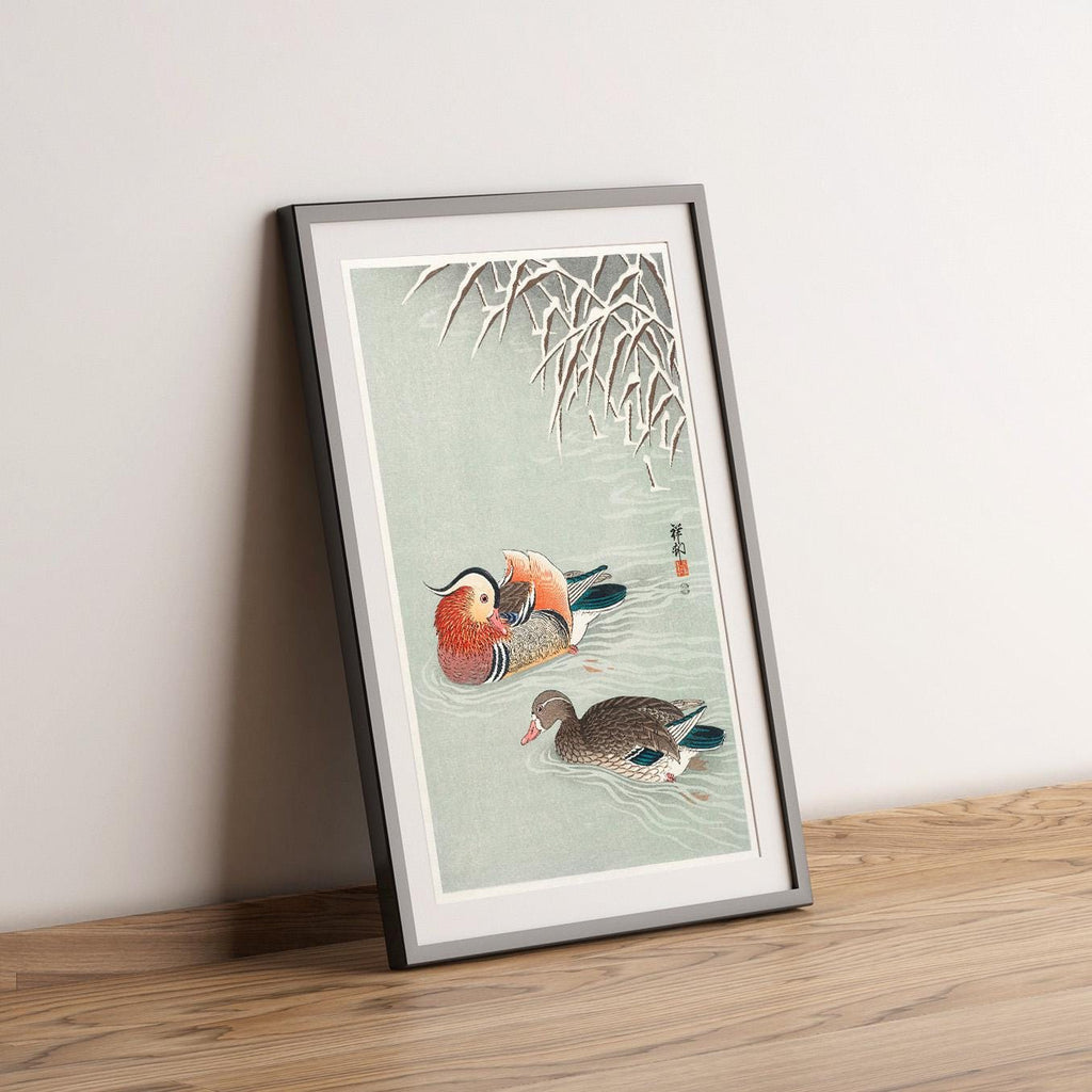 Hi-Res Print - A4, A3...20x30 Zoll... Mandarinenten, 1927 von Ohara Koson Druck Ukiyo-e Poster Japan, Japanische Wandkunst