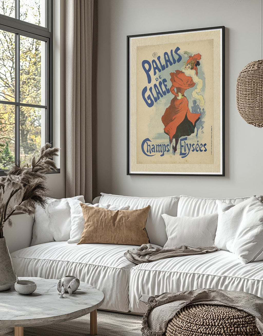 Vintage Fine Art Poster - A4, A1...20x30 Zoll... Palais de glace von Jules Chéret, Chaix, 1893, Paris - Antiker Werbedruck