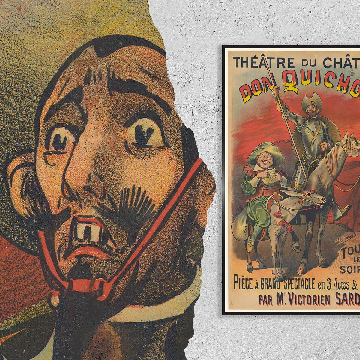 Vintage Fine Art Poster - A4, A3...20x30 inch... Théatre du Chatelet. Don Quichotte, 1895, Paris, Alfred Choubrac, Spect