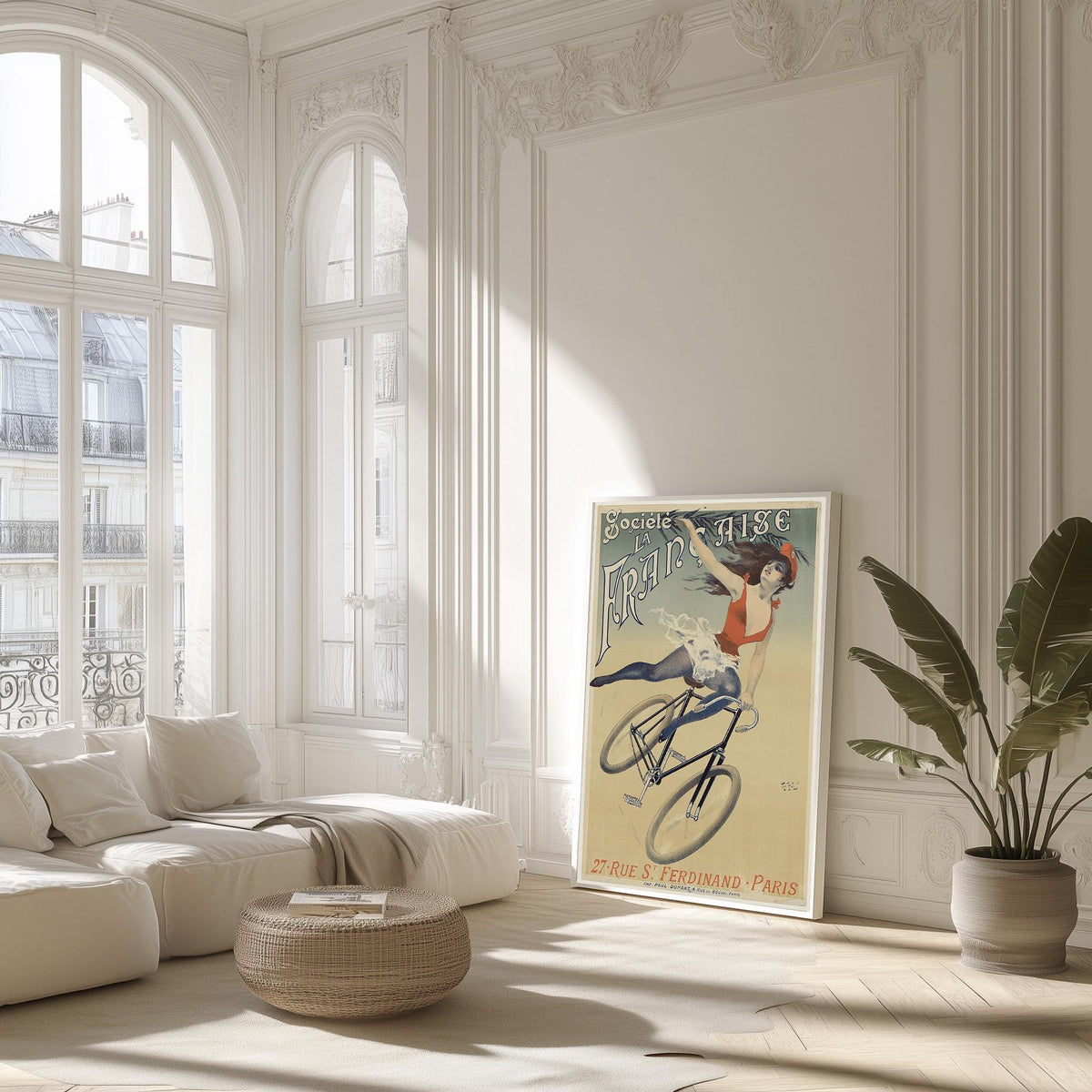 Vintage Fine Art Poster - A4, A1...20x30 Zoll... Société la Française von Pal. Paris, Fahrrad, Fahrräder, 1898 - Antiker Fahrradwerbedruck