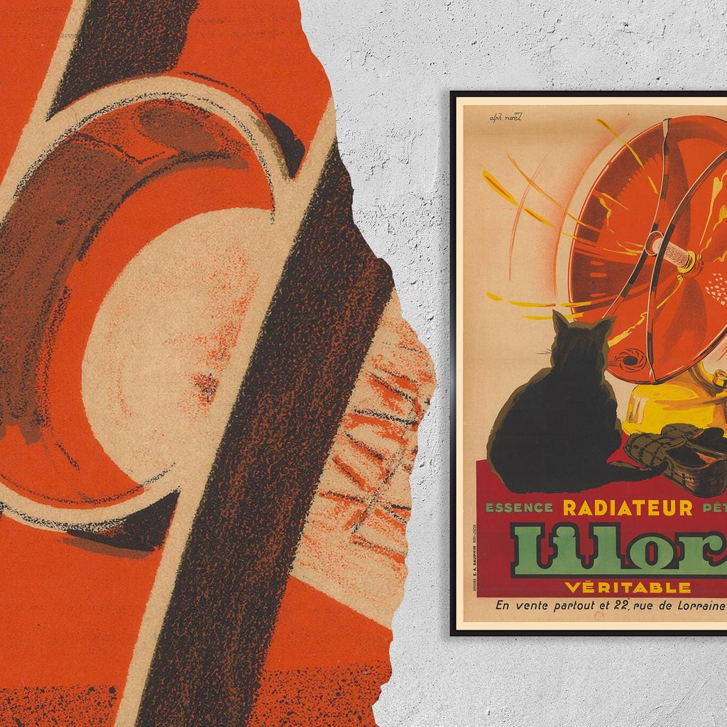 Vintage Fine Art Poster - A4, A3...20x30 inch... Radiateur Lilor, essence, pétrole, Paris, 1930 by Alphonse Noël - Vinta
