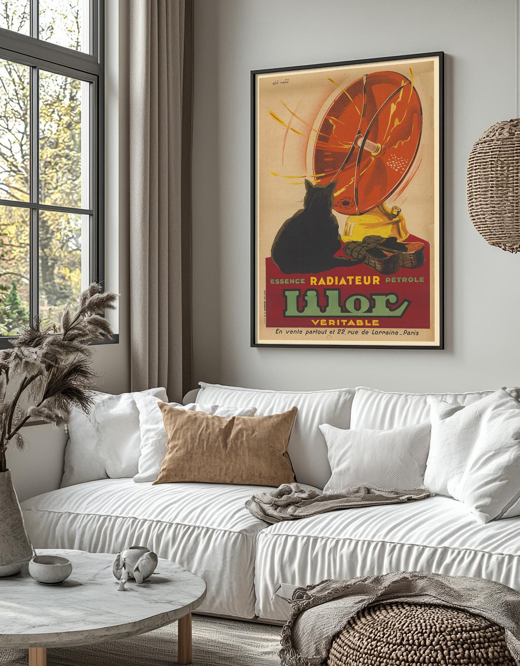 Vintage Fine Art Poster - A4, A3...75x100 cm... Radiateur Lilor, essence, pétrole, Paris, 1930 von Alphonse Noël - Vintage-Werbedruck