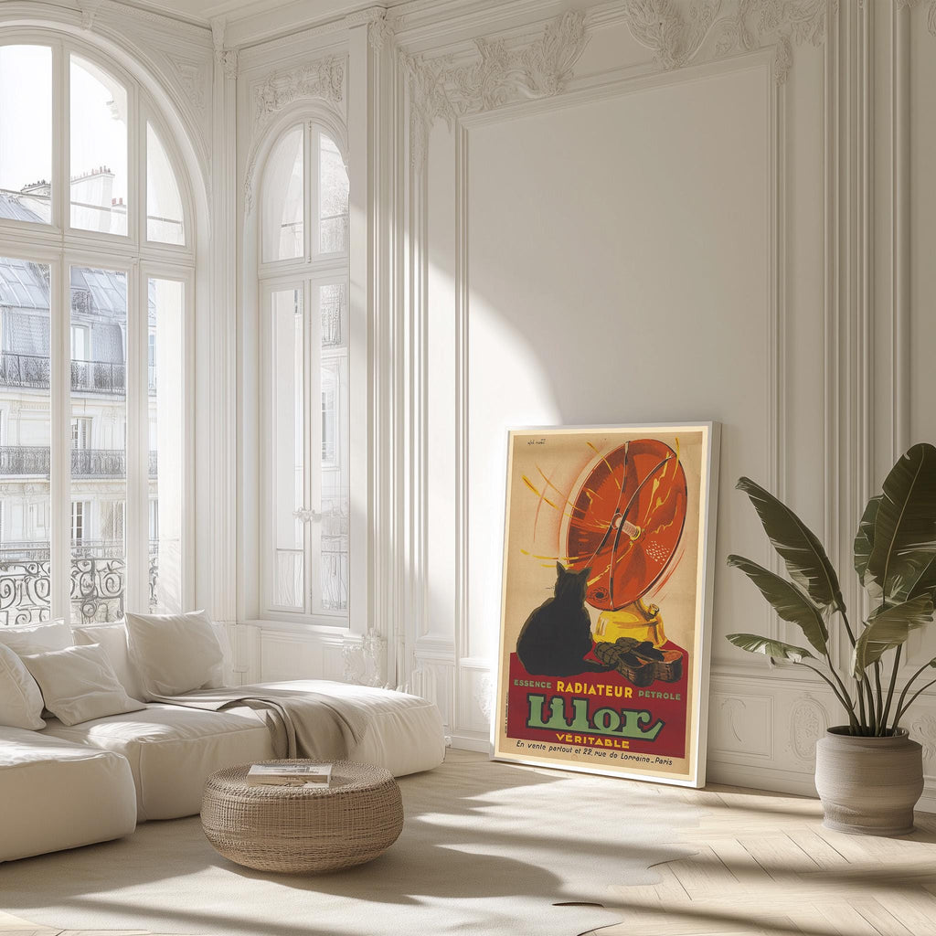 Vintage Fine Art Poster - A4, A3...75x100 cm... Radiateur Lilor, essence, pétrole, Paris, 1930 von Alphonse Noël - Vintage-Werbedruck