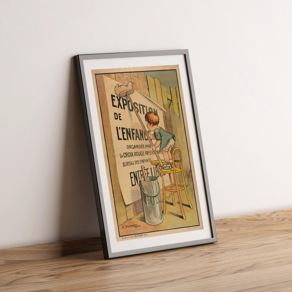 Vintage Fine Art Poster - A4, A3...20x30 inch... Exposition de l'enfance organisée par la Croix rouge américaine, 1918, Amerikanisches Rotes Kreuz