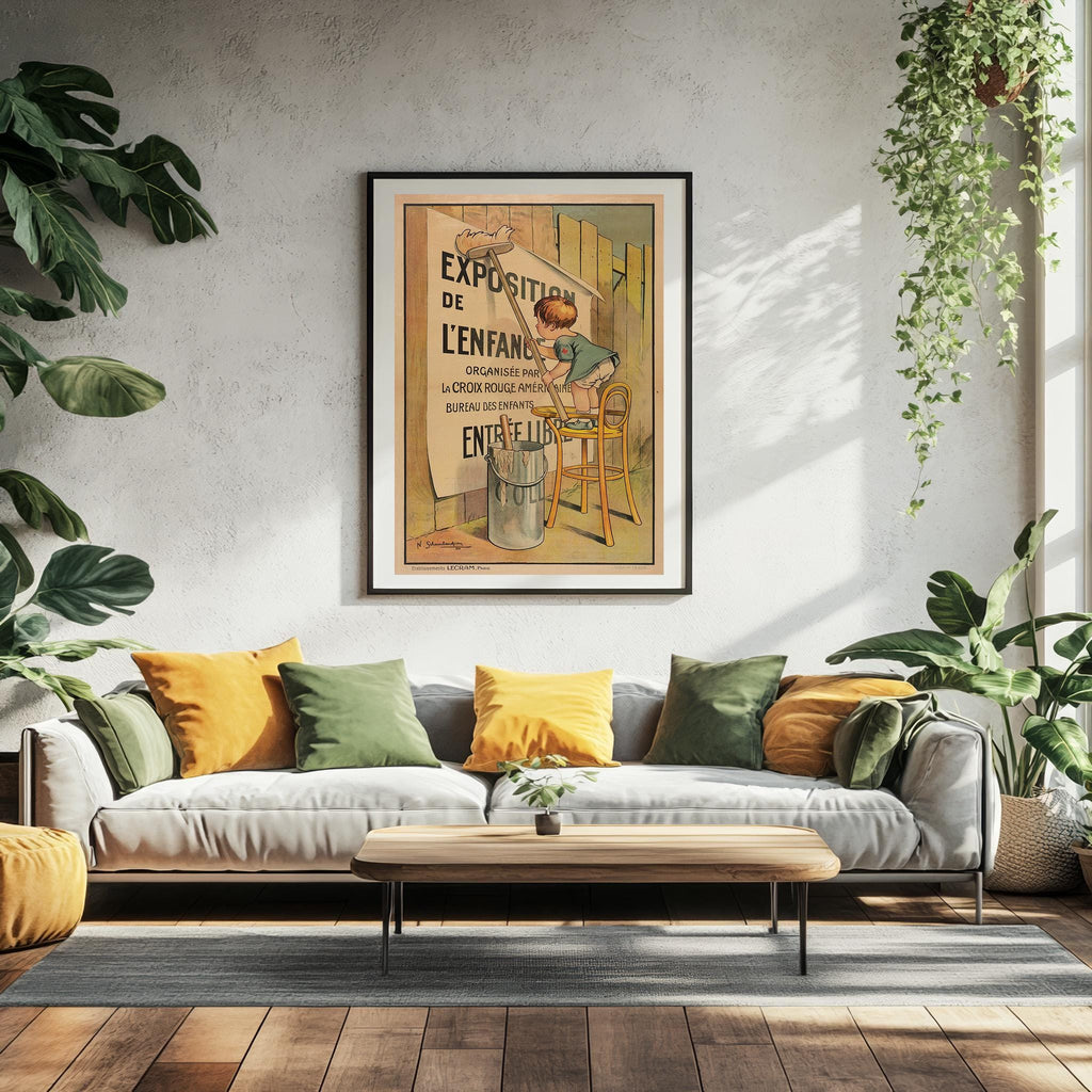 Vintage Fine Art Poster - A4, A3...20x30 inch... Exposition de l'enfance organisée par la Croix rouge américaine, 1918, Amerikanisches Rotes Kreuz