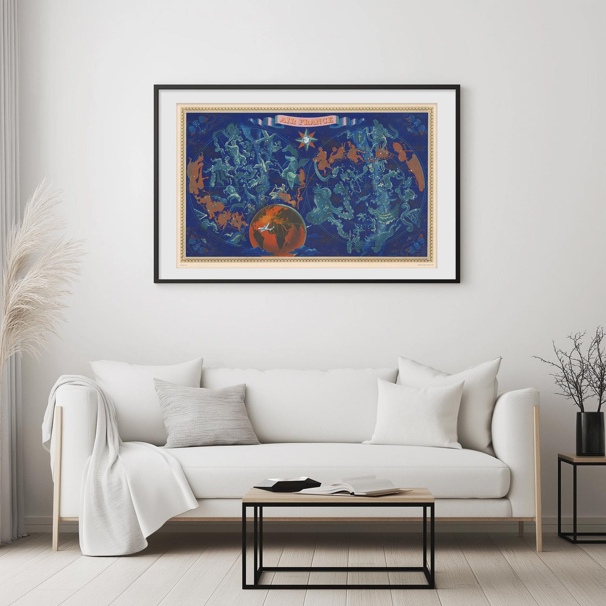 Air France Paris · A Celestial Planisphere Map · Star Chart · 1950