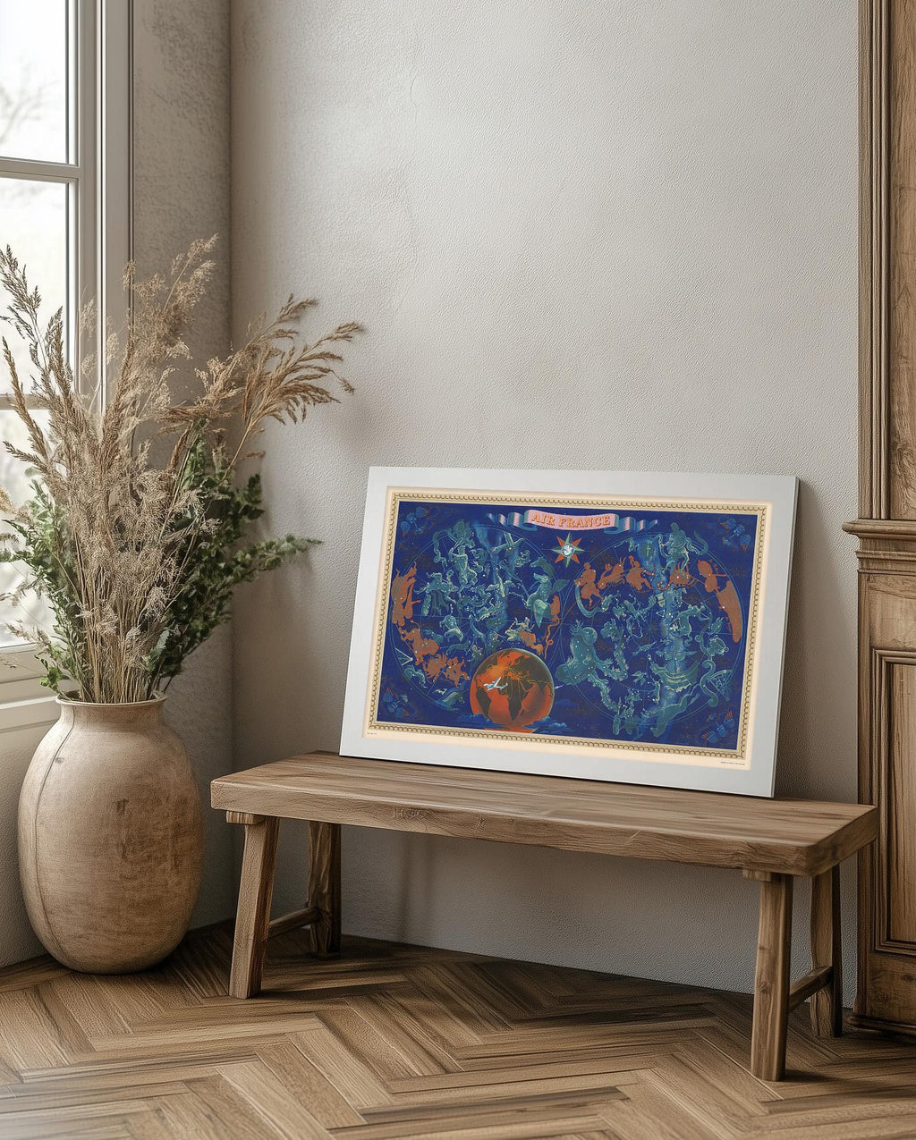 Air France Paris · A Celestial Planisphere Map · Star Chart · 1950