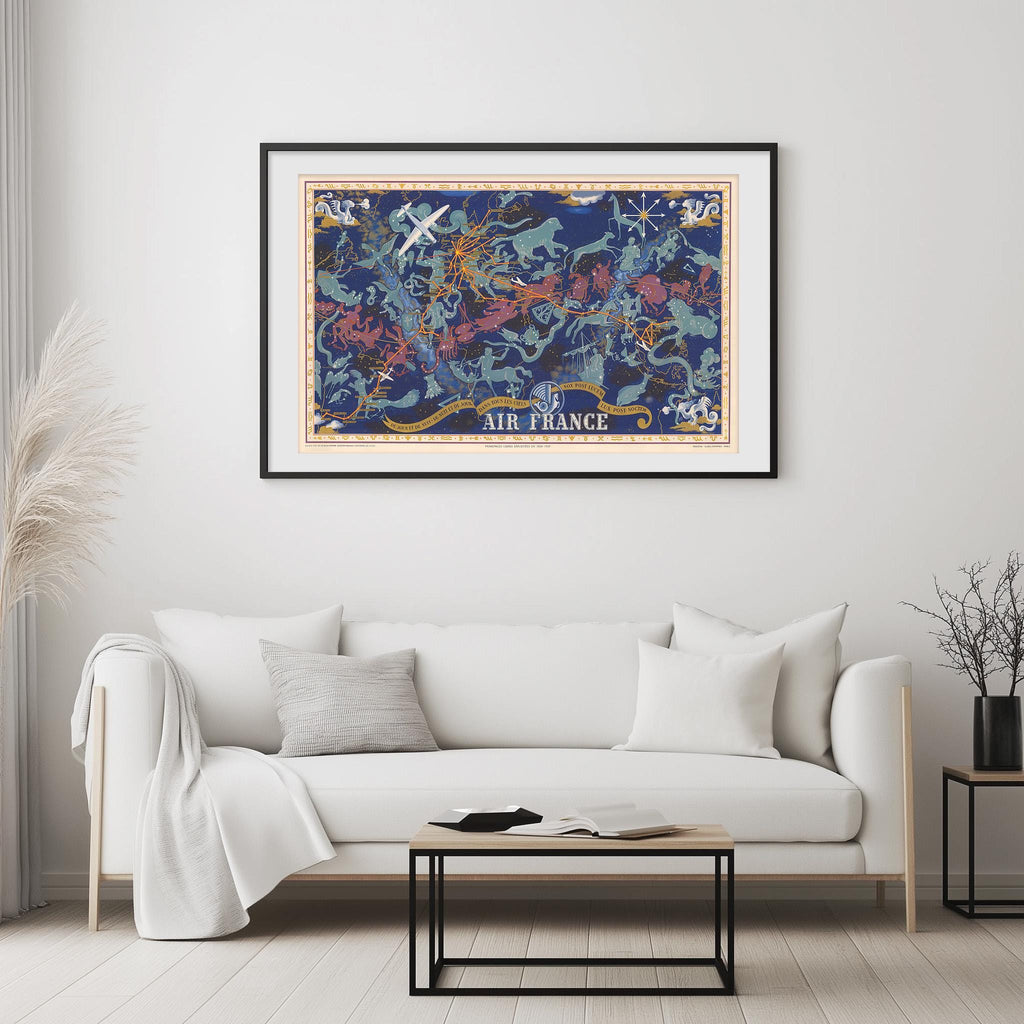Air France Paris · Constellations Route Map · Star Chart · 1939