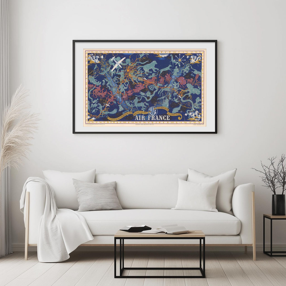 Air France Paris · Constellations Route Map · Star Chart · 1939
