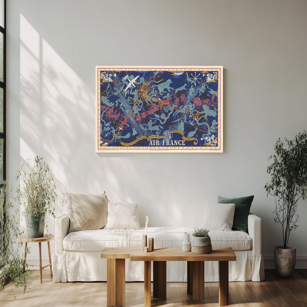 Air France Paris · Constellations Route Map · Star Chart · 1939