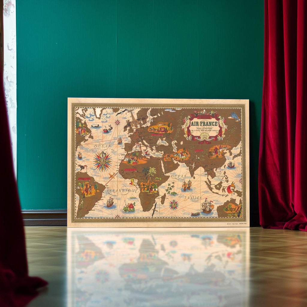 Air France Paris · Map Nova et Vetera · Lucien Boucher · 1950