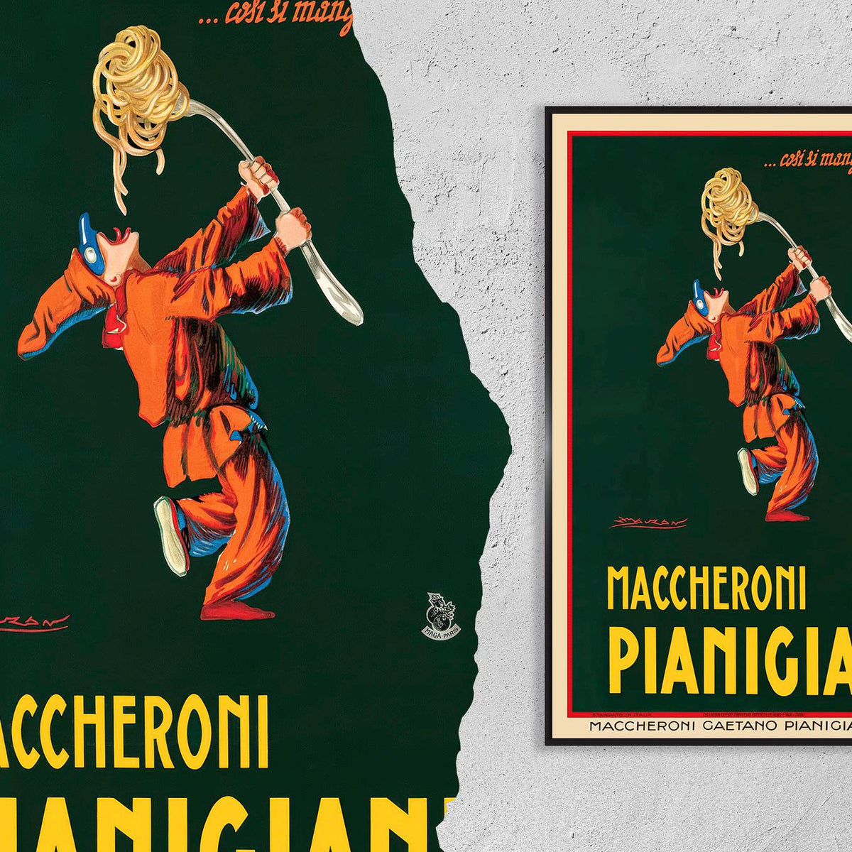 "Maccheroni Pianigiani" · Achille Mauzan · 1930