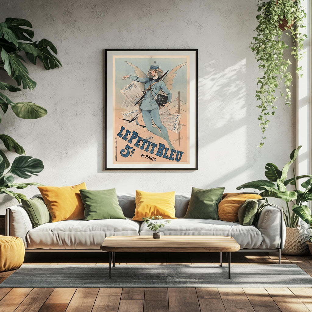 Vintage Kunstdruck - A4, A1...20x30 Zoll... Le petit bleu de Paris, 5c, A. Choubrac, 1898, Paris - Antikes Werbeplakat
