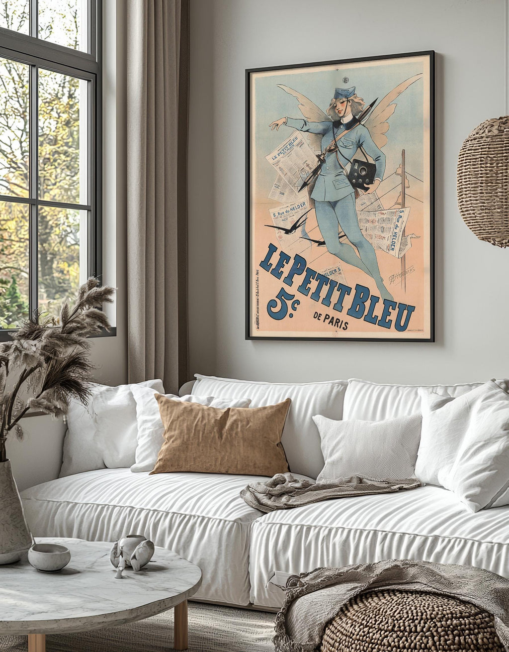Vintage Kunstdruck - A4, A1...20x30 Zoll... Le petit bleu de Paris, 5c, A. Choubrac, 1898, Paris - Antikes Werbeplakat