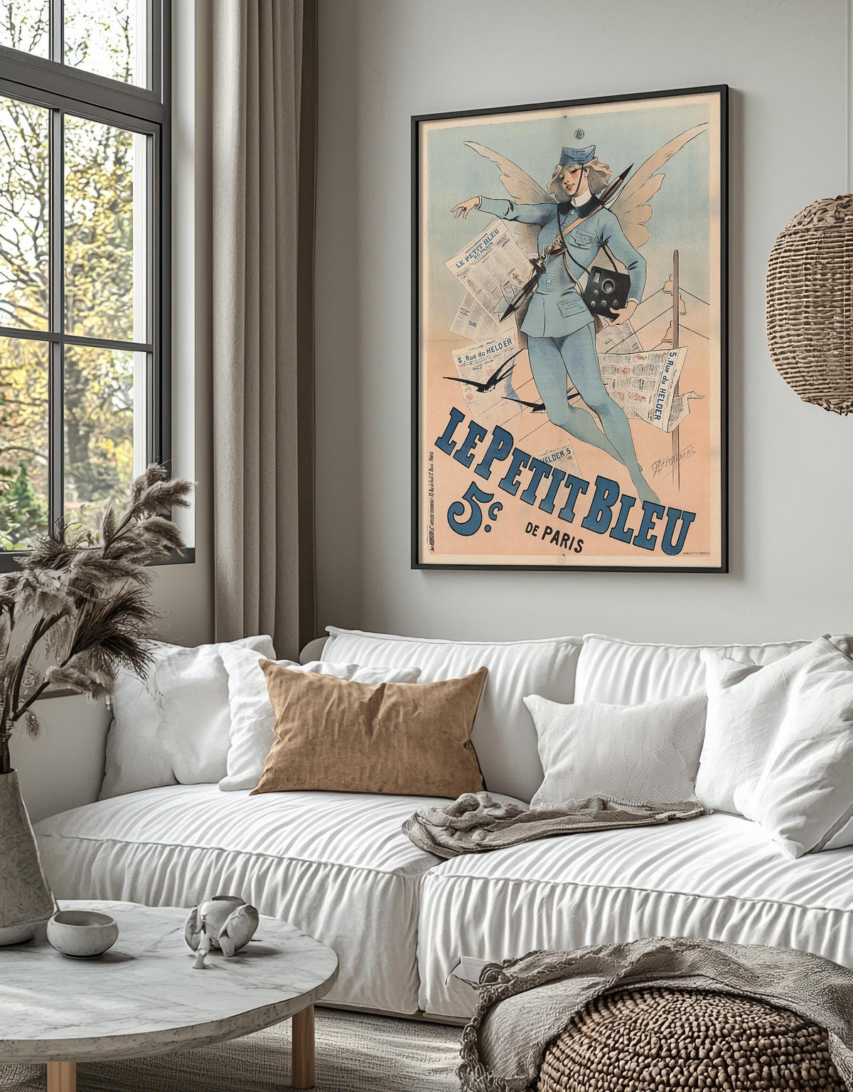 Vintage Kunstdruck - A4, A1...20x30 Zoll... Le petit bleu de Paris, 5c, A. Choubrac, 1898, Paris - Antikes Werbeplakat