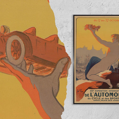 Vintage Fine Art Poster - A4, A1...20x30 inch... 14e exposition internationale de l'automobile / René Péan - Exposition 