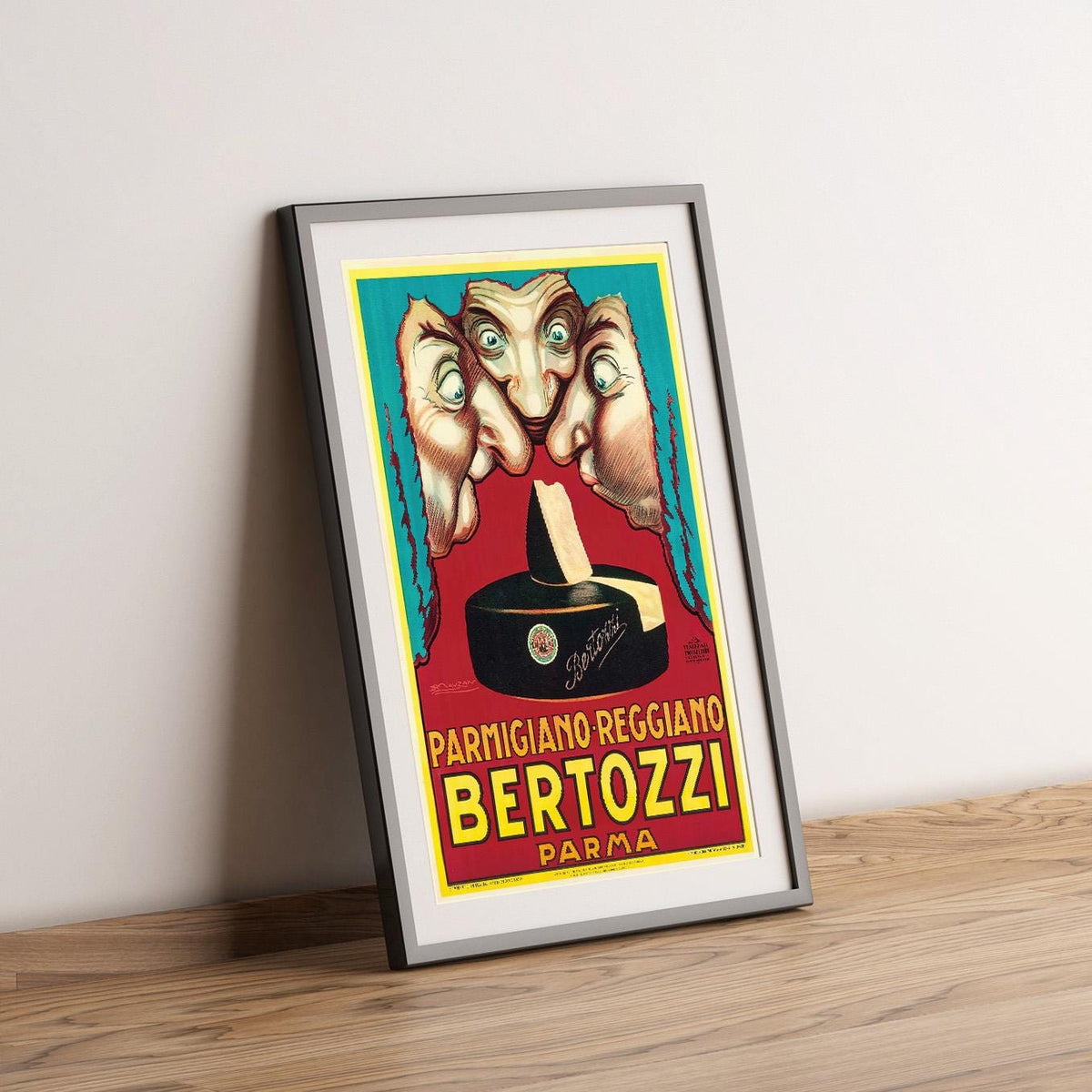 Achille Mauzan · 1930 · Bertozzi Cheese Art · Parmigiano Reggiano Reproduction · Kitchen Wall Decor