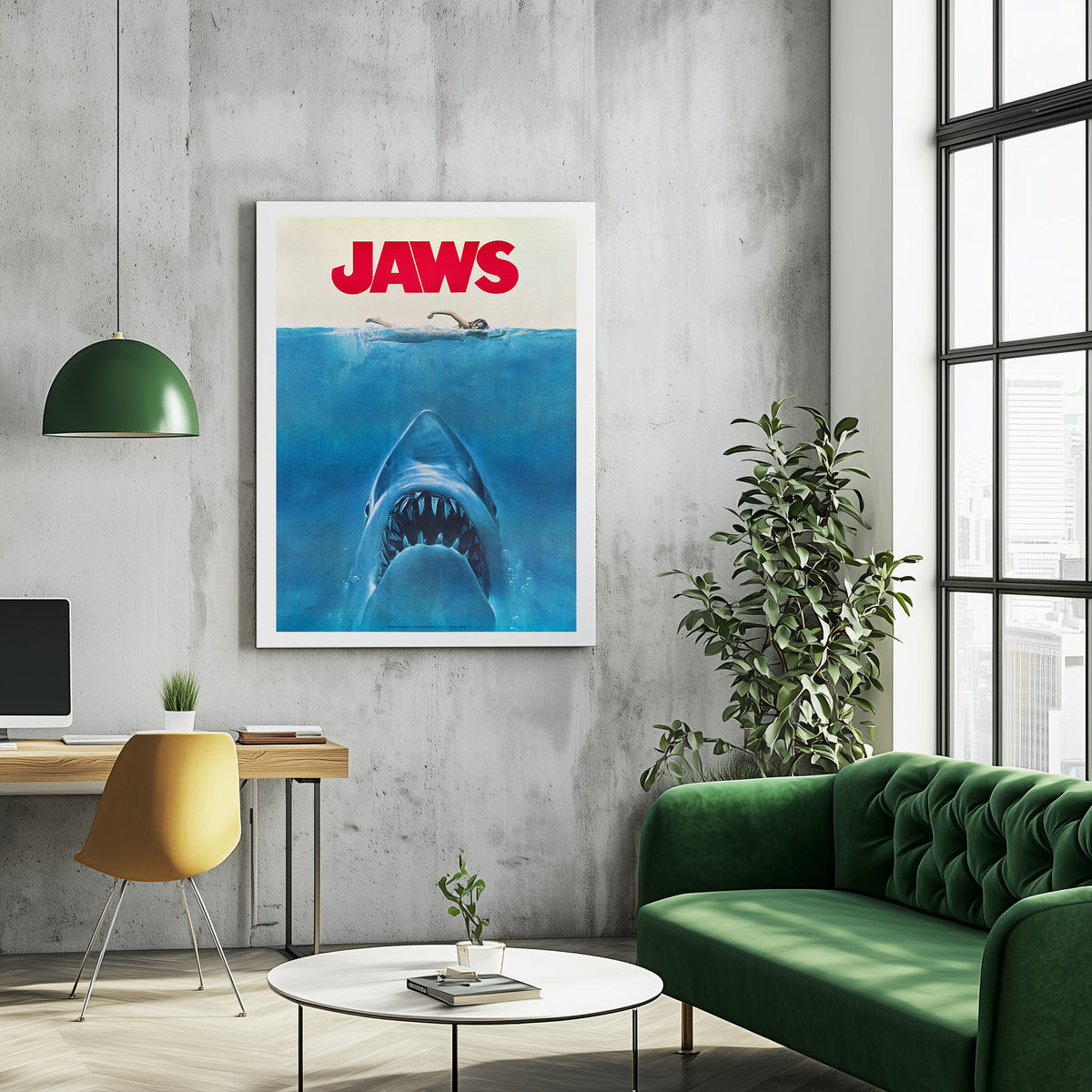 Vintage Fine Art Poster - A4, A1...20x30 Zoll... Spezielles Souvenir-Magazinposter für Jaws, USA, 1975 - Vintage Filmplakat, Affiche, Kunstdruck