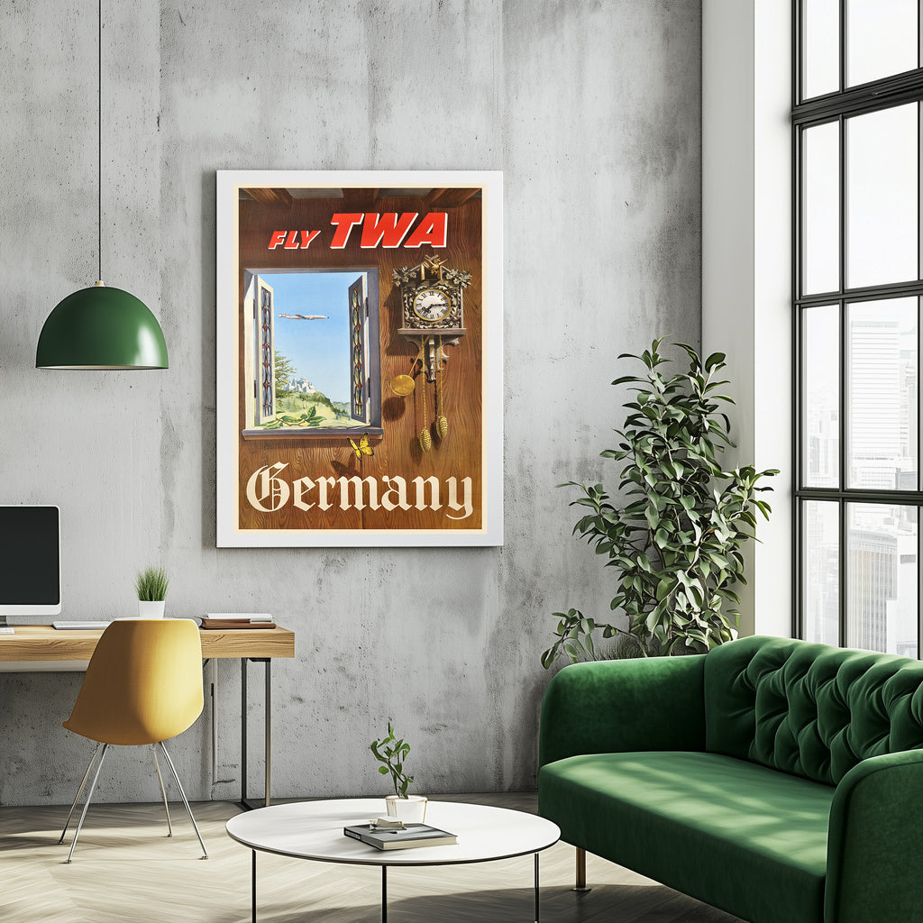 Fliegen Sie TWA · American Trans World Airlines · Deutschland · William Ward Beecher · 1952