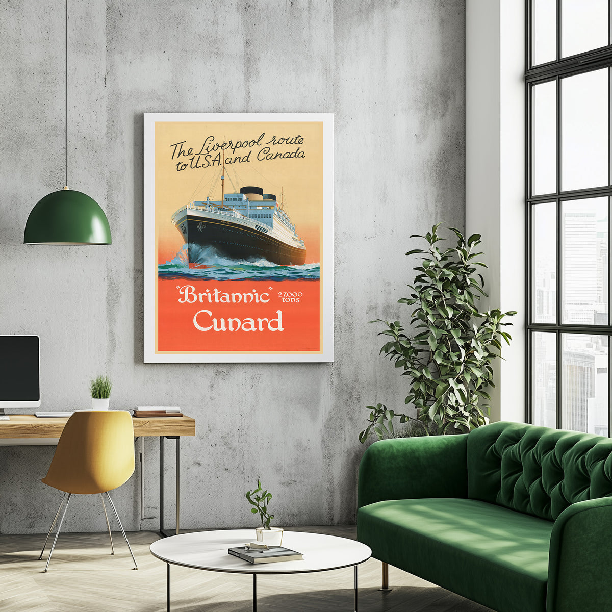 Uk to USA · Britannic Cunard · Liverpool Route to USA and Canada · 1954