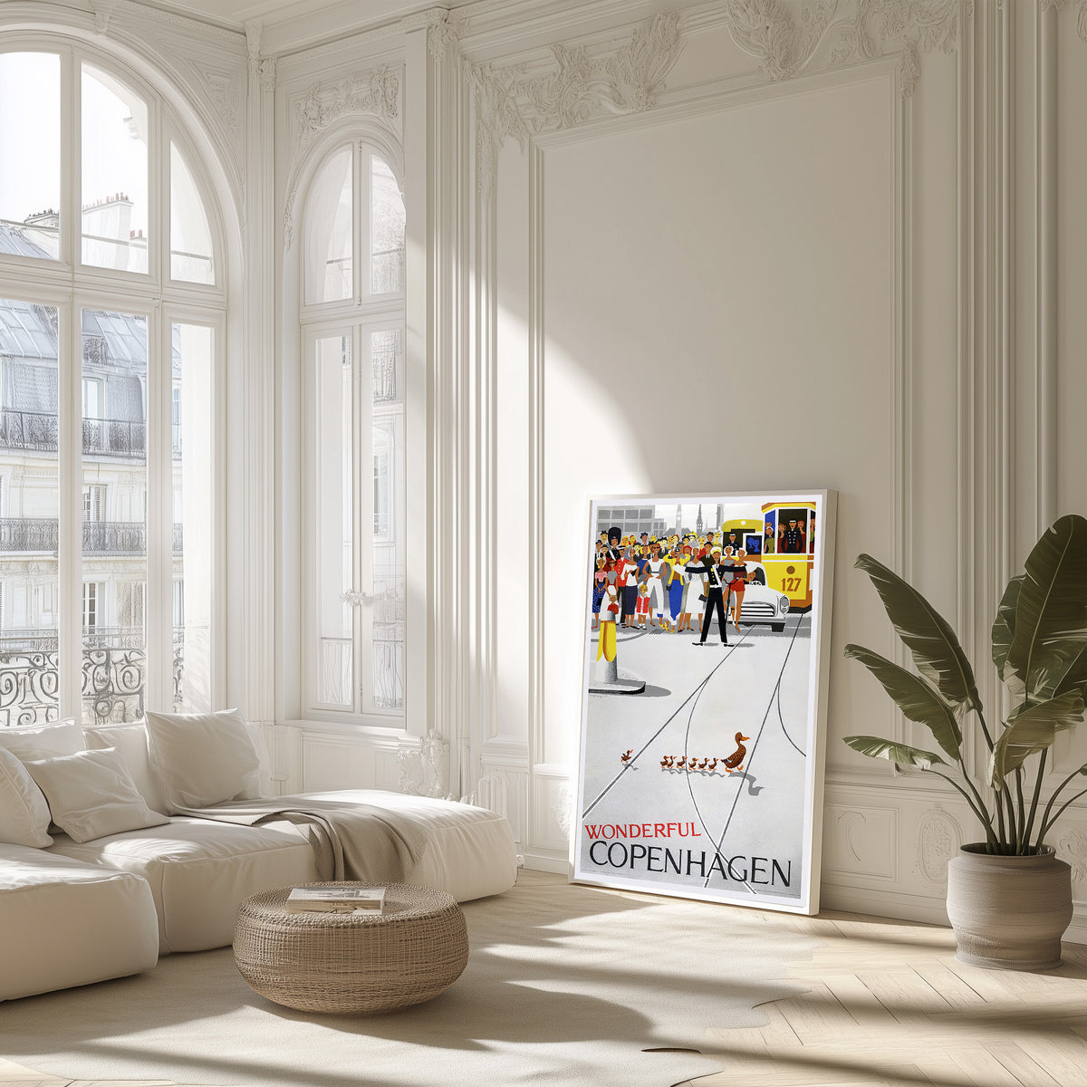 Vintage-Kunstdruck-Poster – A4, A3...20x30 Zoll... Wundervolles Kopenhagen – Reiseplakat