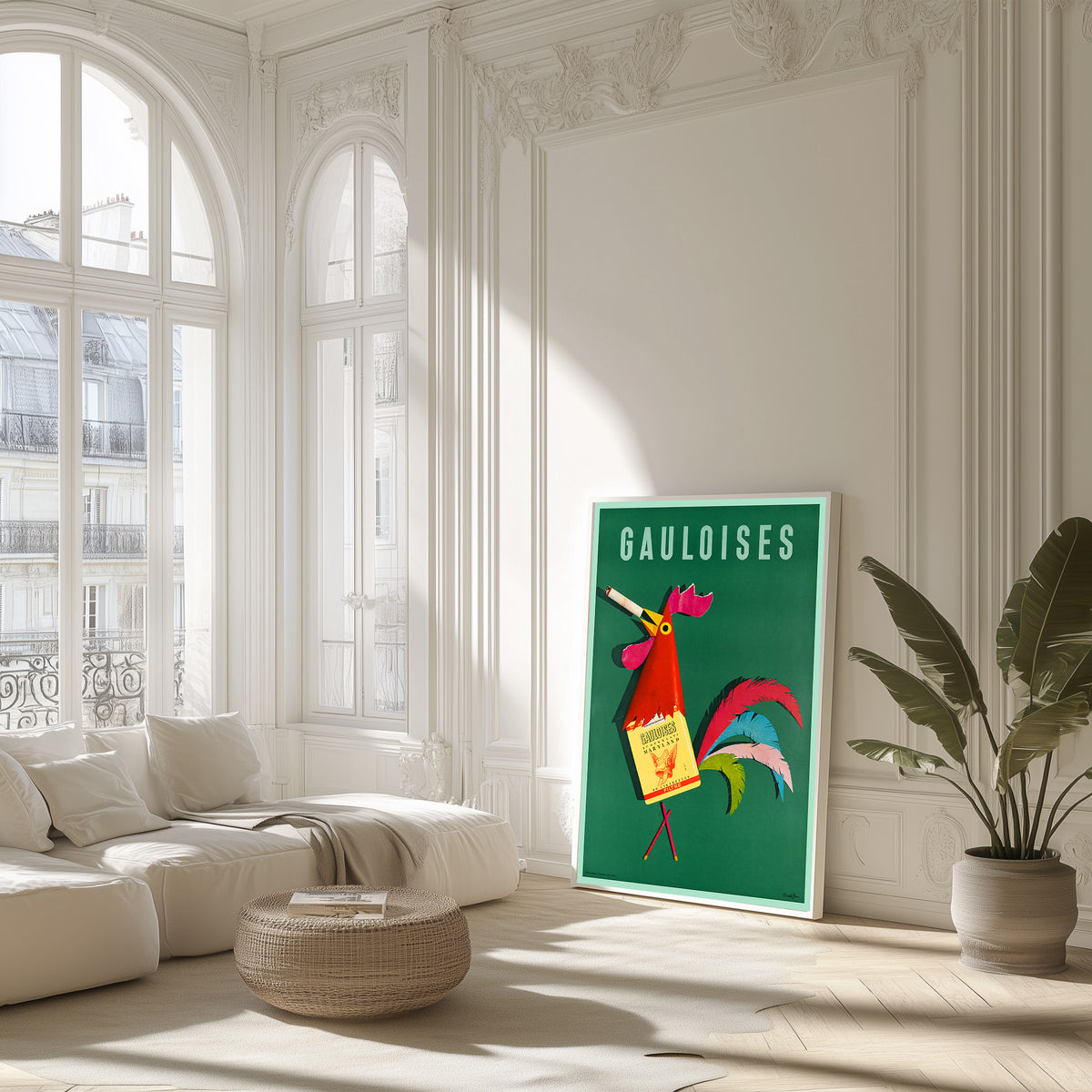Hi-Res Druck - A4, A3...20x30 Zoll... Zigaretten Gauloises, Donald Brun, 1964 - Frankreich Tabakwerbeplakat