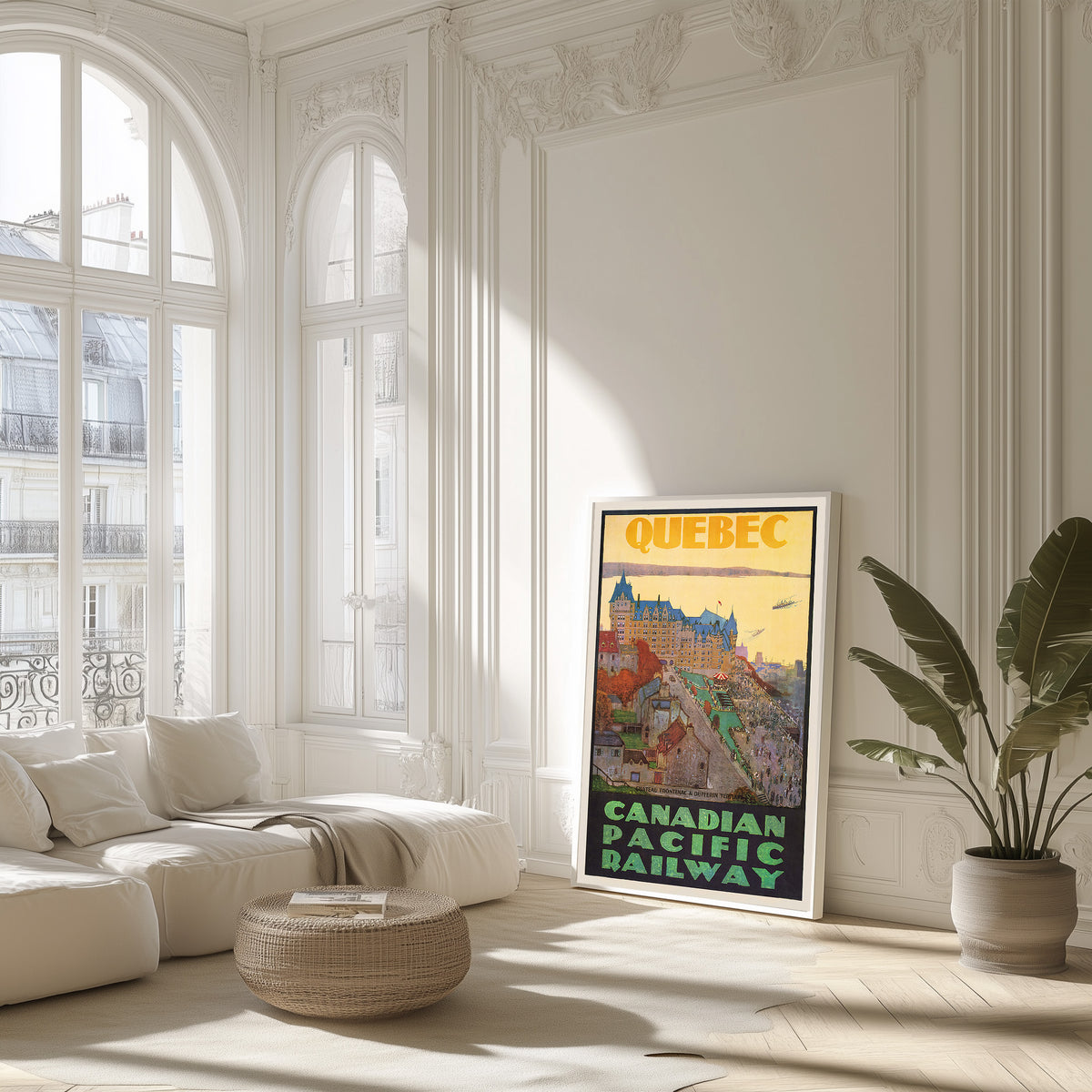 Vintage Kunstdruck Poster – A4, A1...20x30 Zoll... Canadian Pacific Railway, Besuch Quebec – Vintage Airline Print